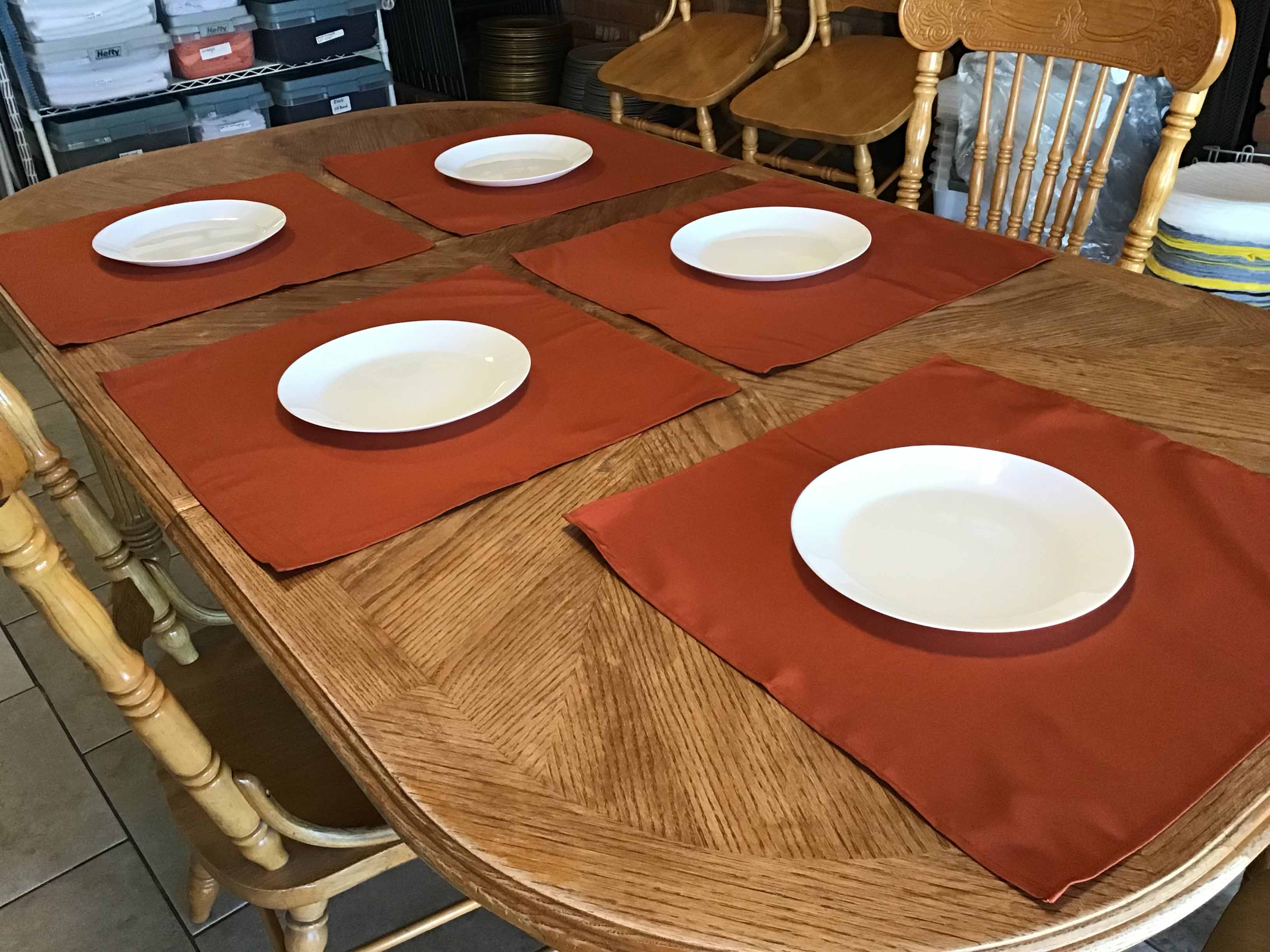 cloth dinner napkins (rust) - 20 x 20