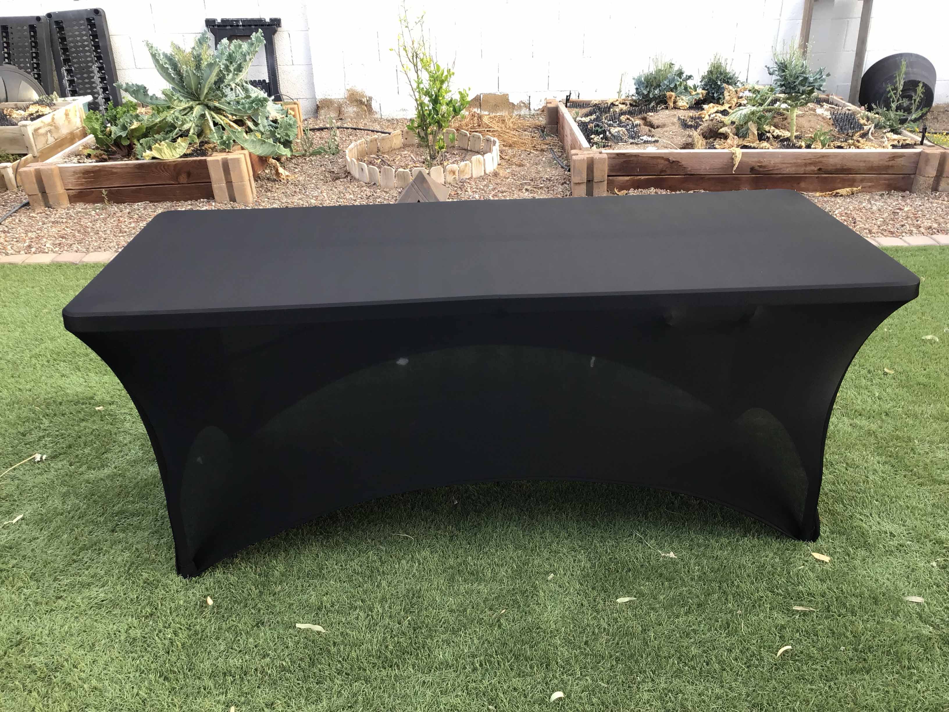 stretch spandex rectangle tablecloths (black) - for 6-ft. table