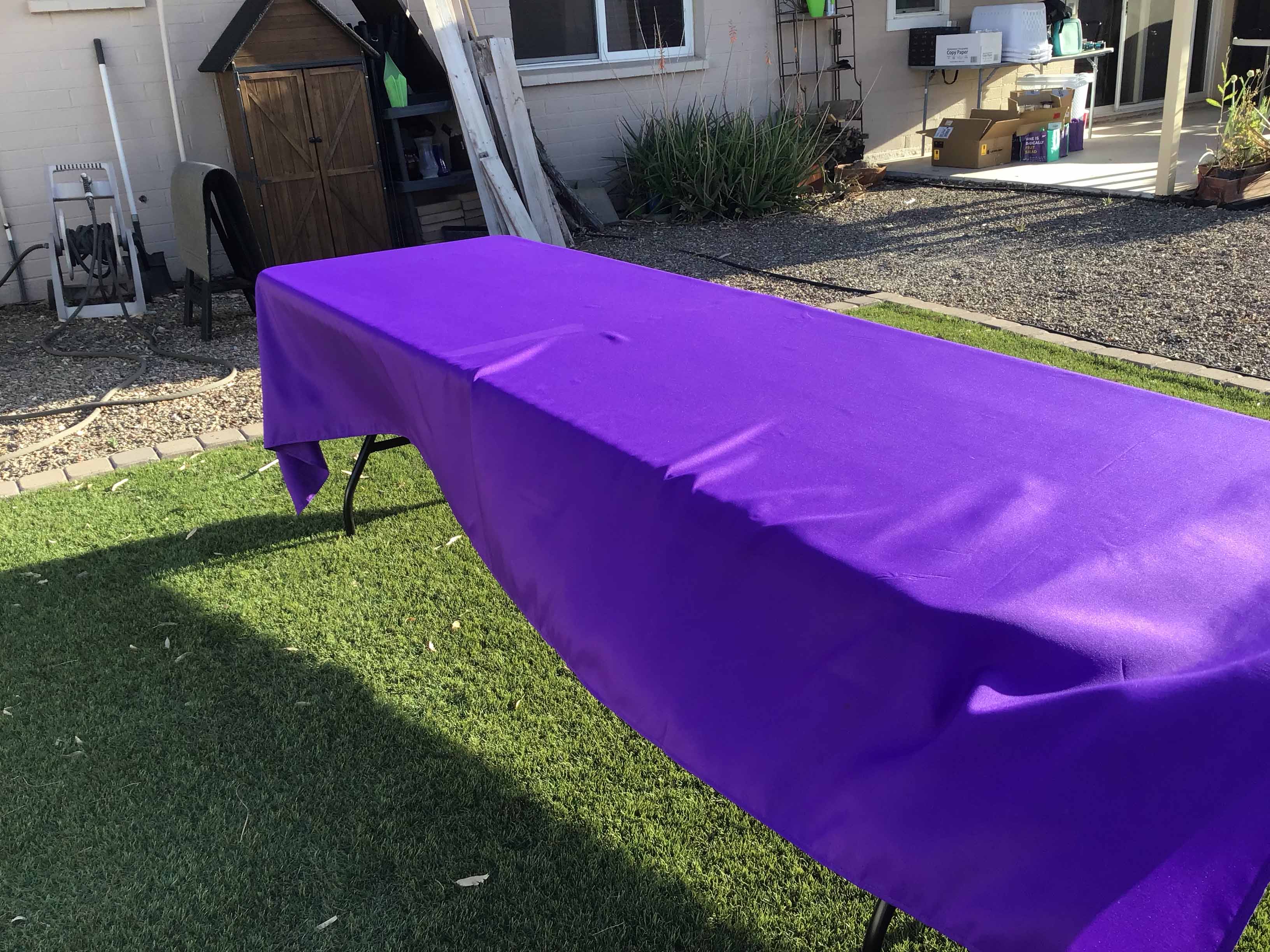 rectangle tablecloths (purple) - 60 x 126