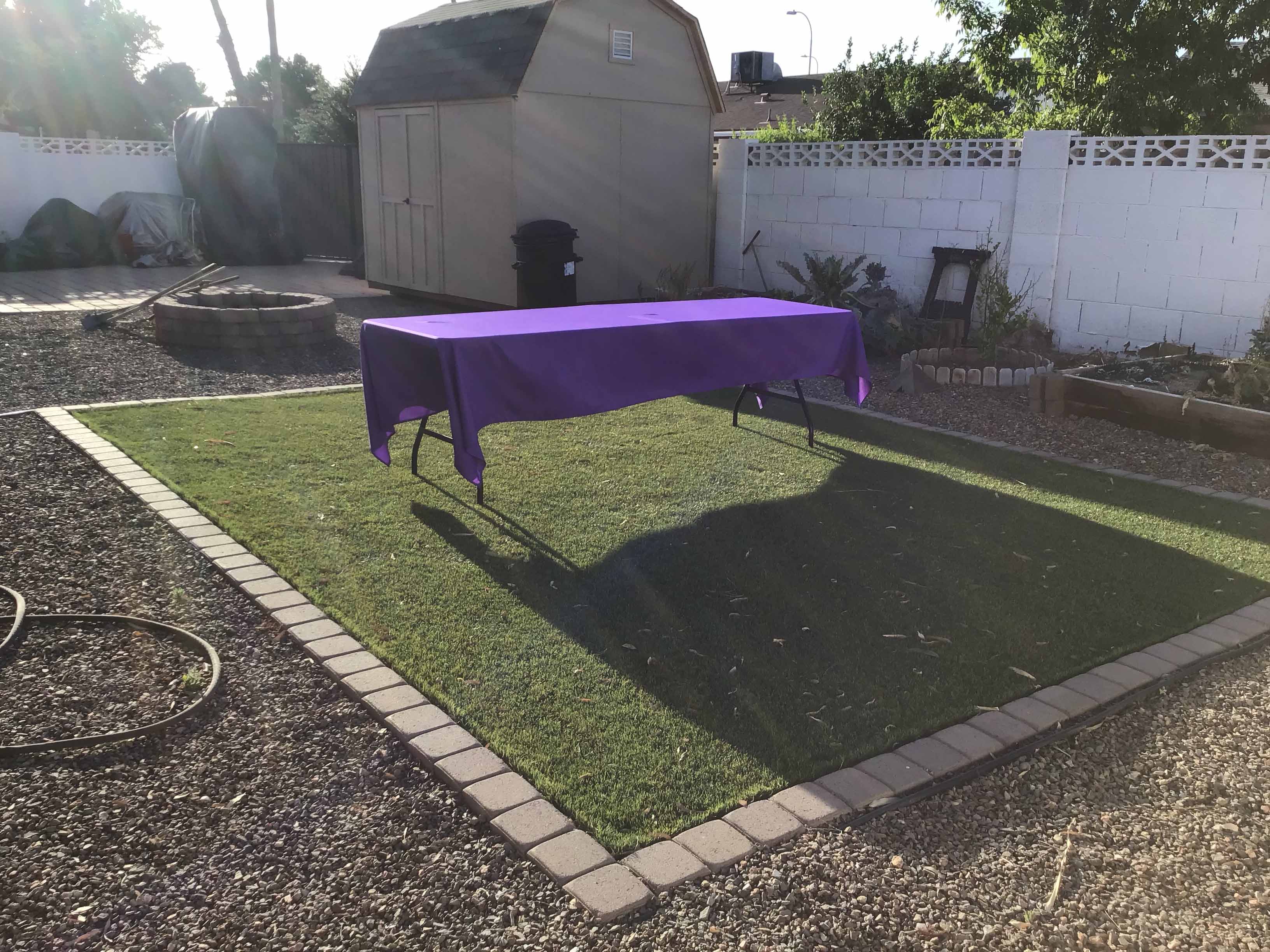 rectangle tablecloths (purple) - 60 x 126