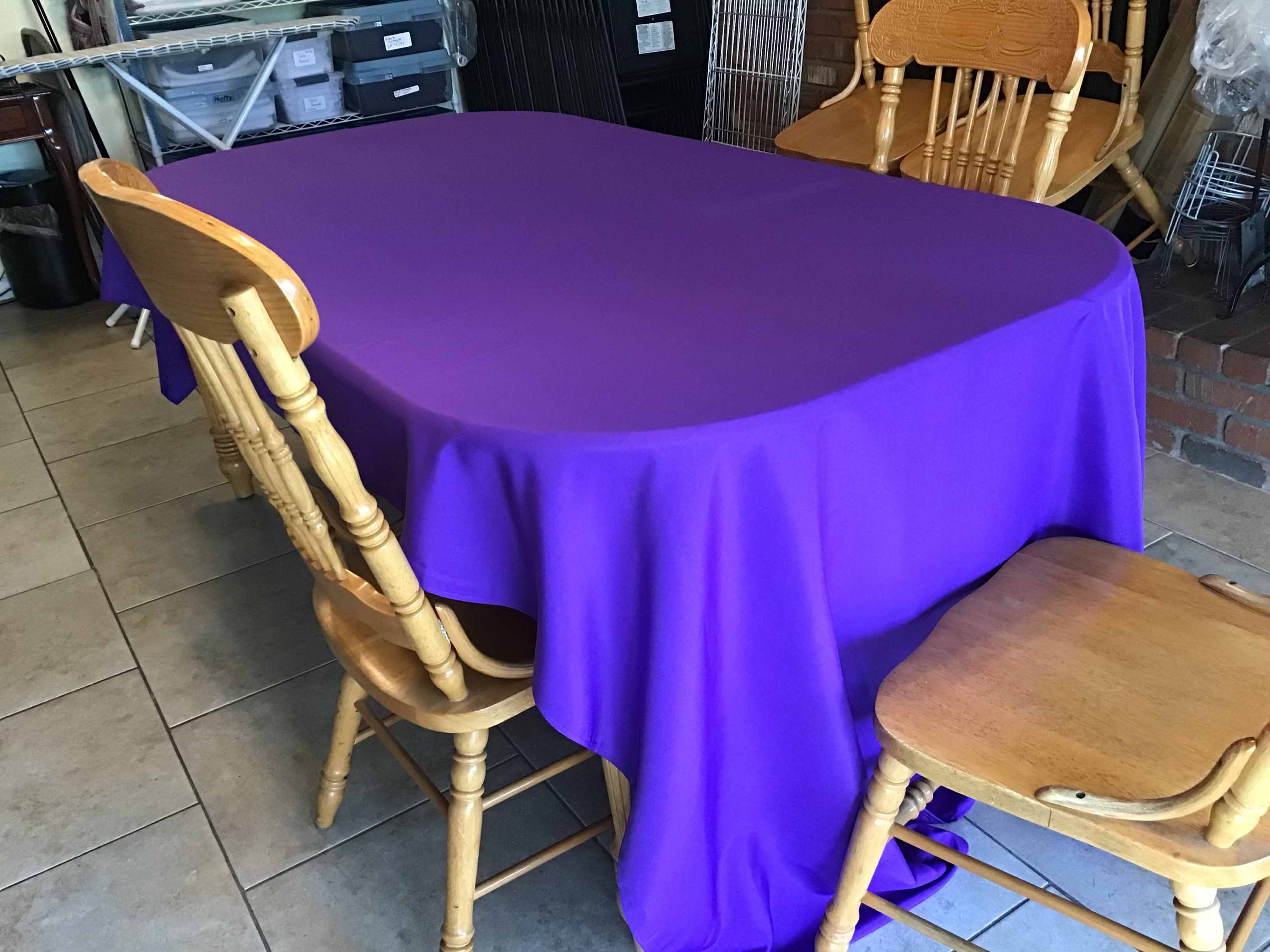 rectangle tablecloths (purple) - 60 x 126