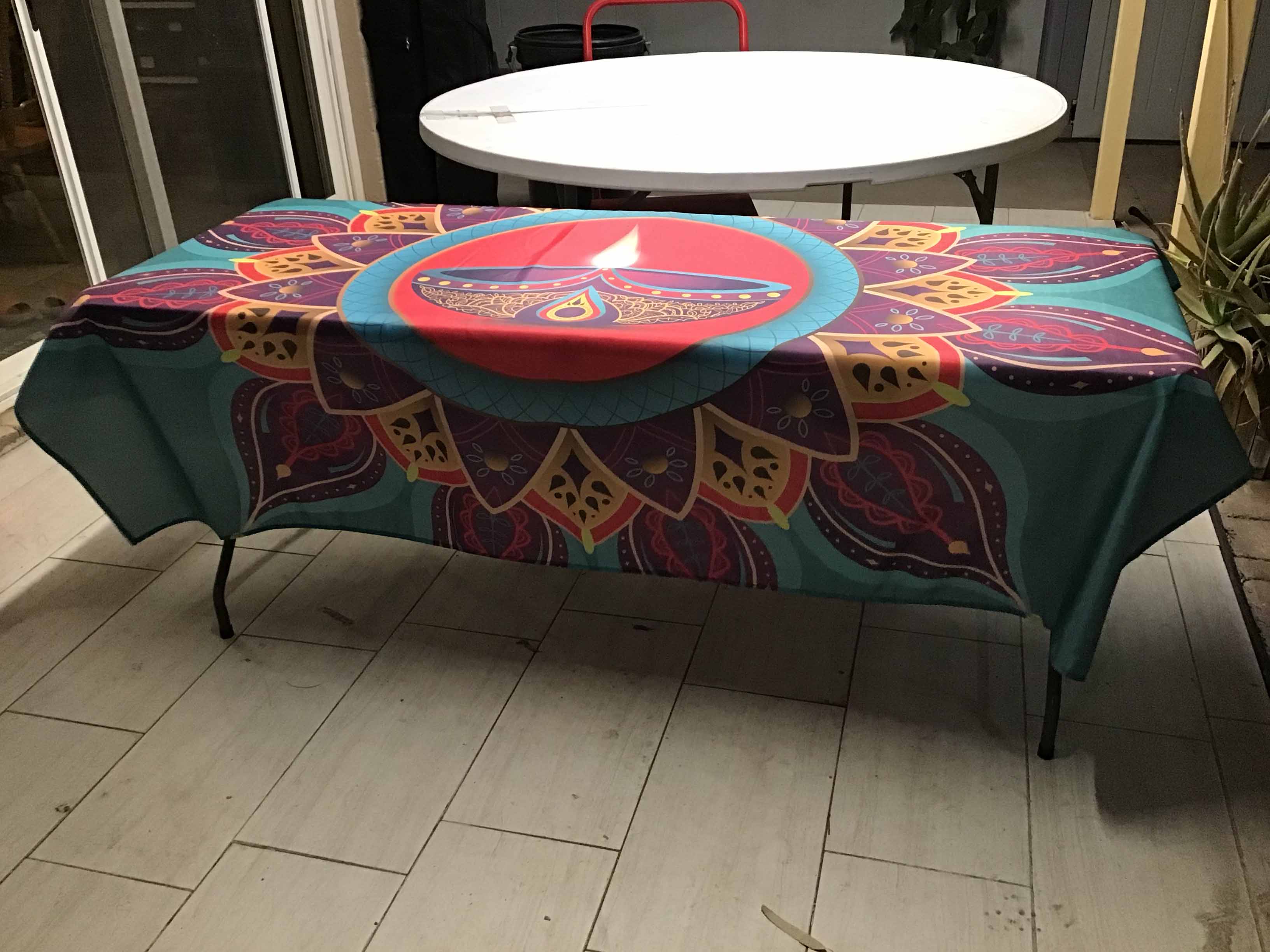rectangle tablecloths / backdrop (Diwali Festival of Lights) - 60 x 84