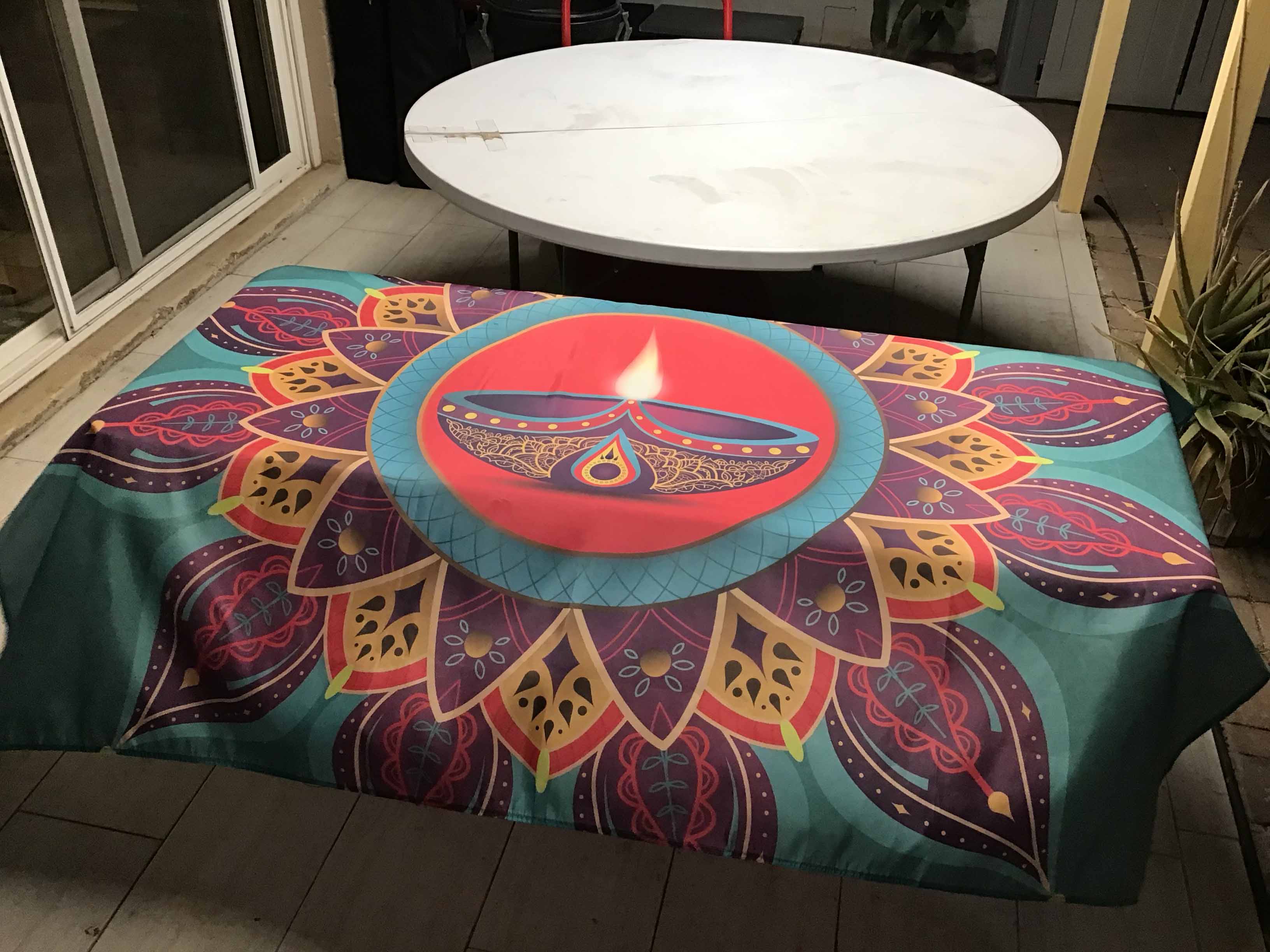 rectangle tablecloths / backdrop (Diwali Festival of Lights) - 60 x 84