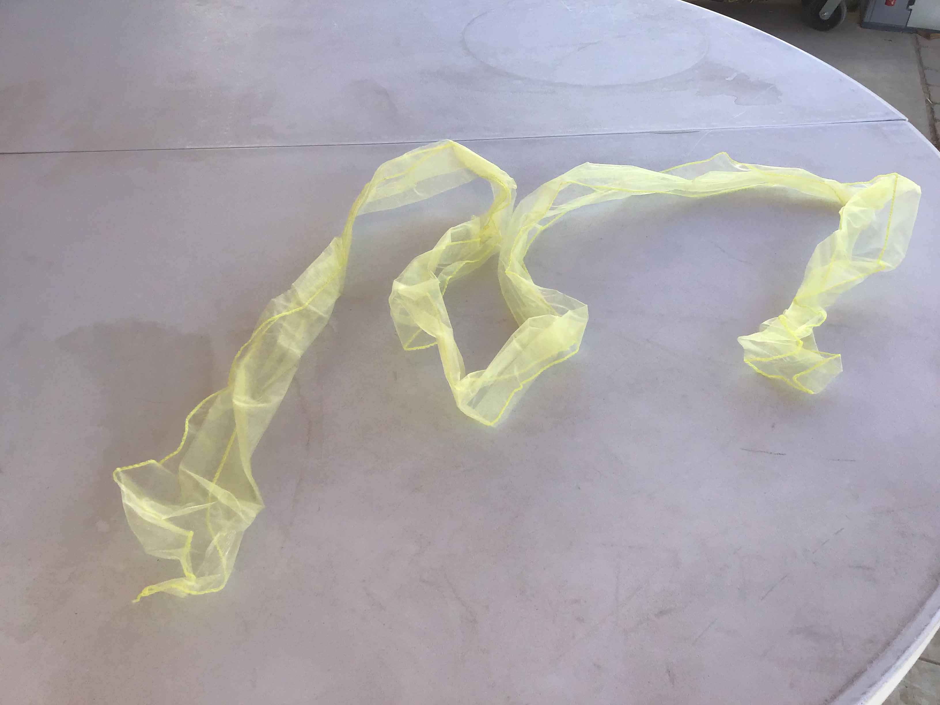 chair sash (organza, yellow) - 6 x 102
