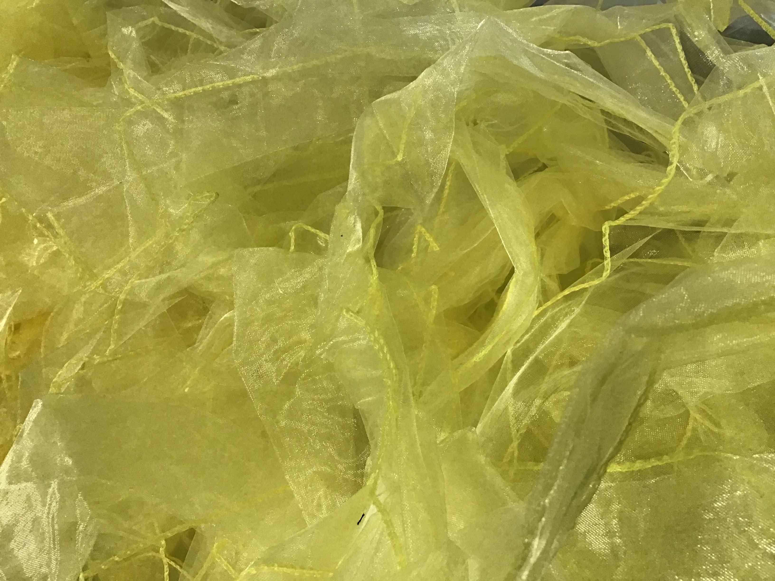 chair sash (organza, yellow) - 6 x 102