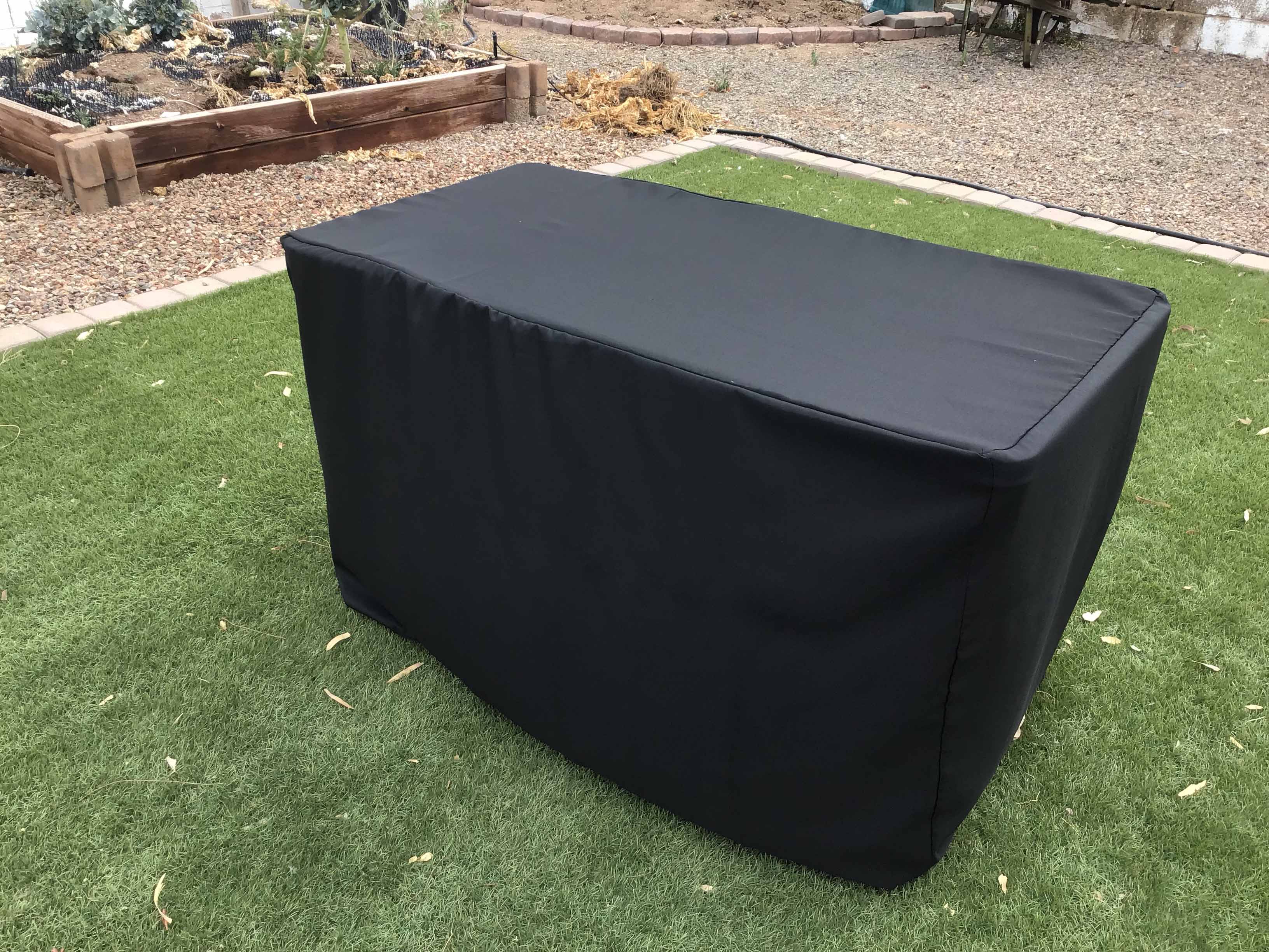 fitted polyester tablecloth for 4-foot rectangle tables (black)