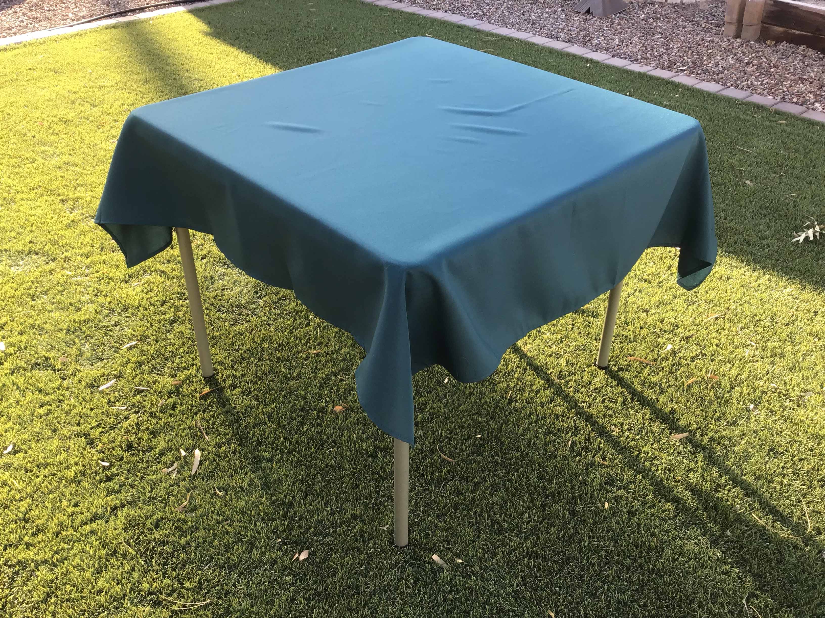 square tablecloths (peacock teal) - 54