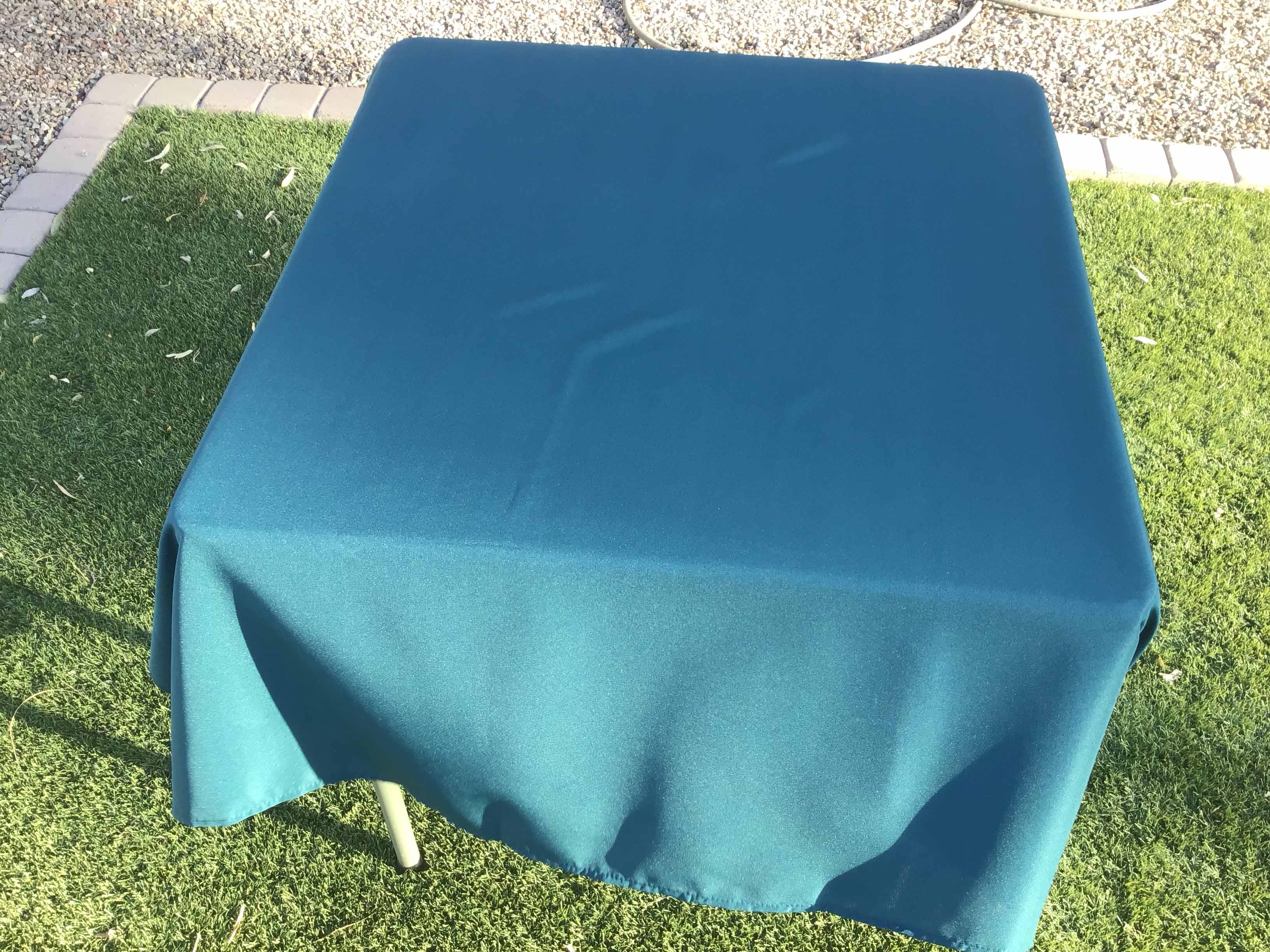 square tablecloths (peacock teal) - 54