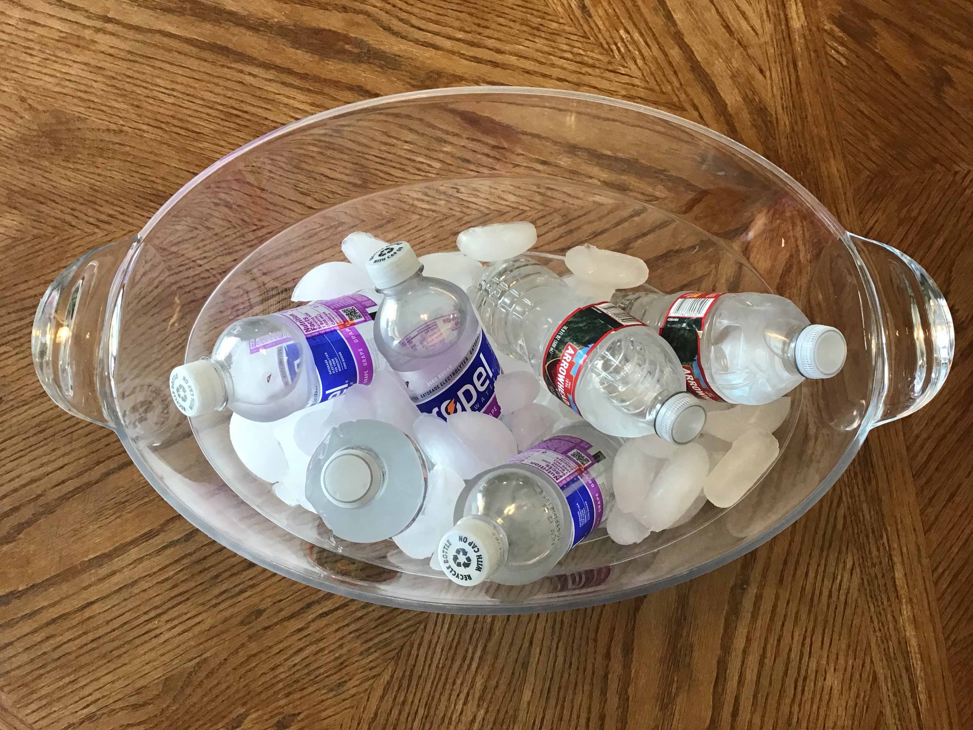 oval party tub / drink and ice bucket (transparent)
