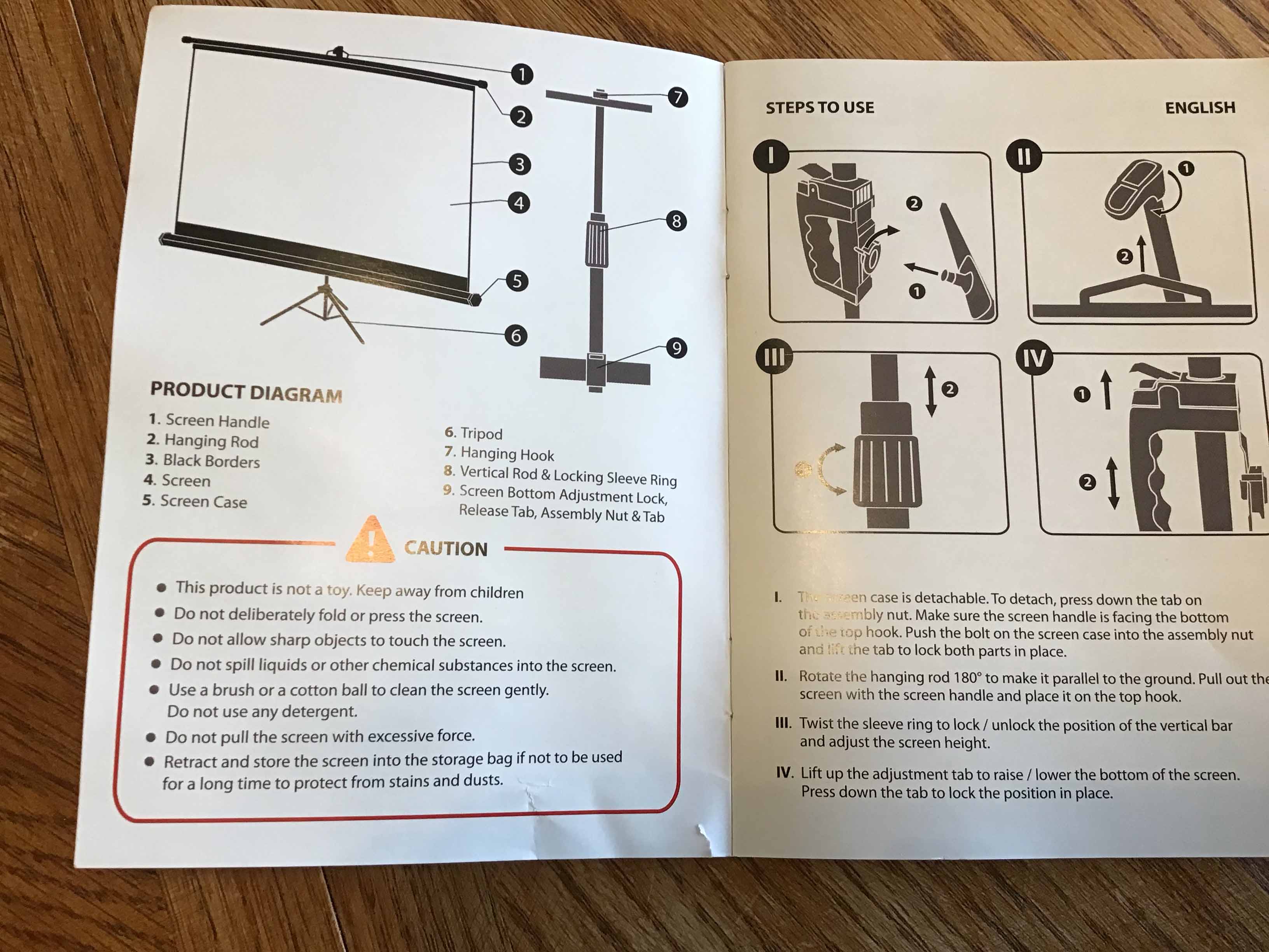 projector screen with stand - 120 inch
