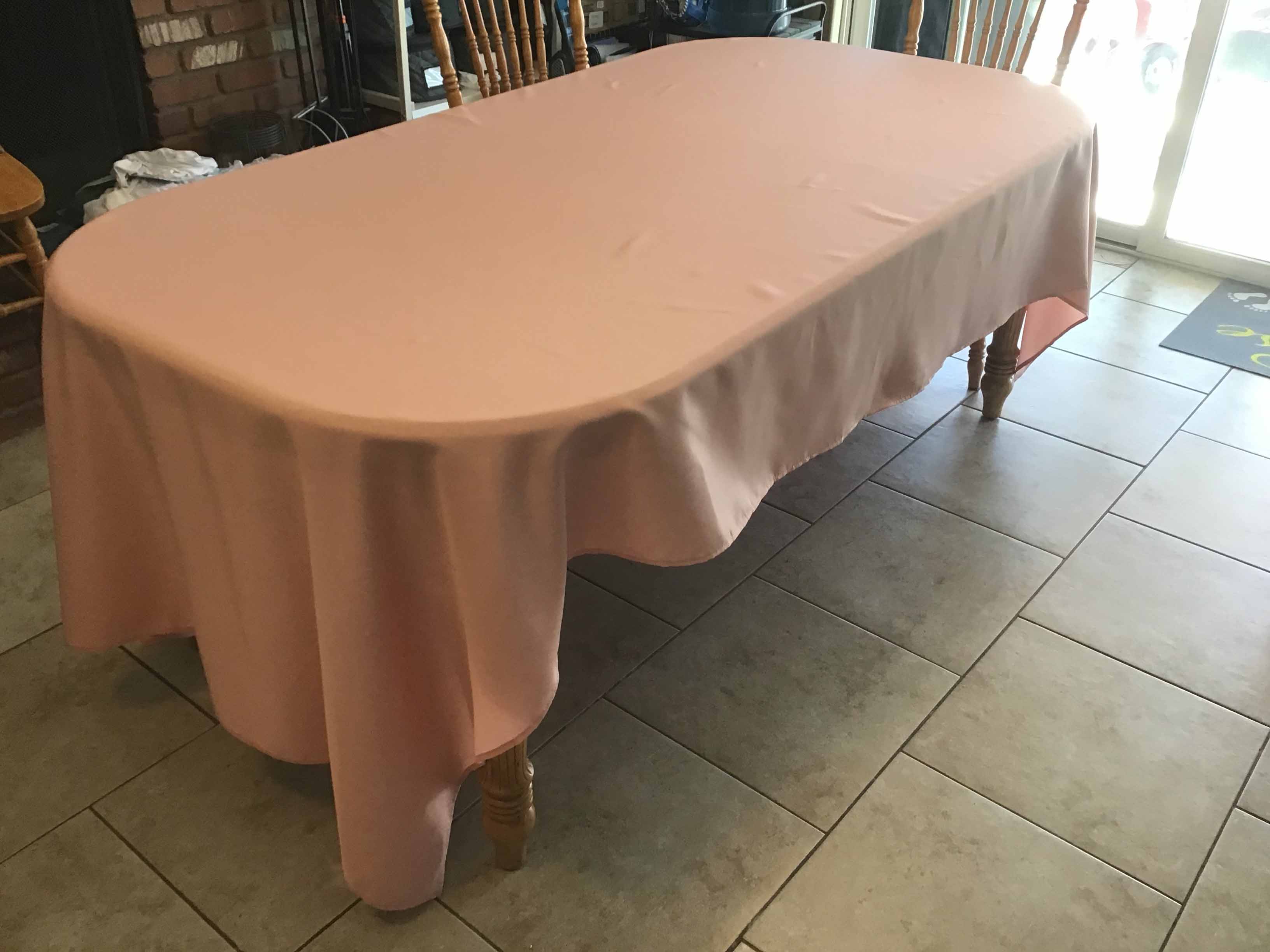 rectangle tablecloths (dusty pink) - 60 x 120