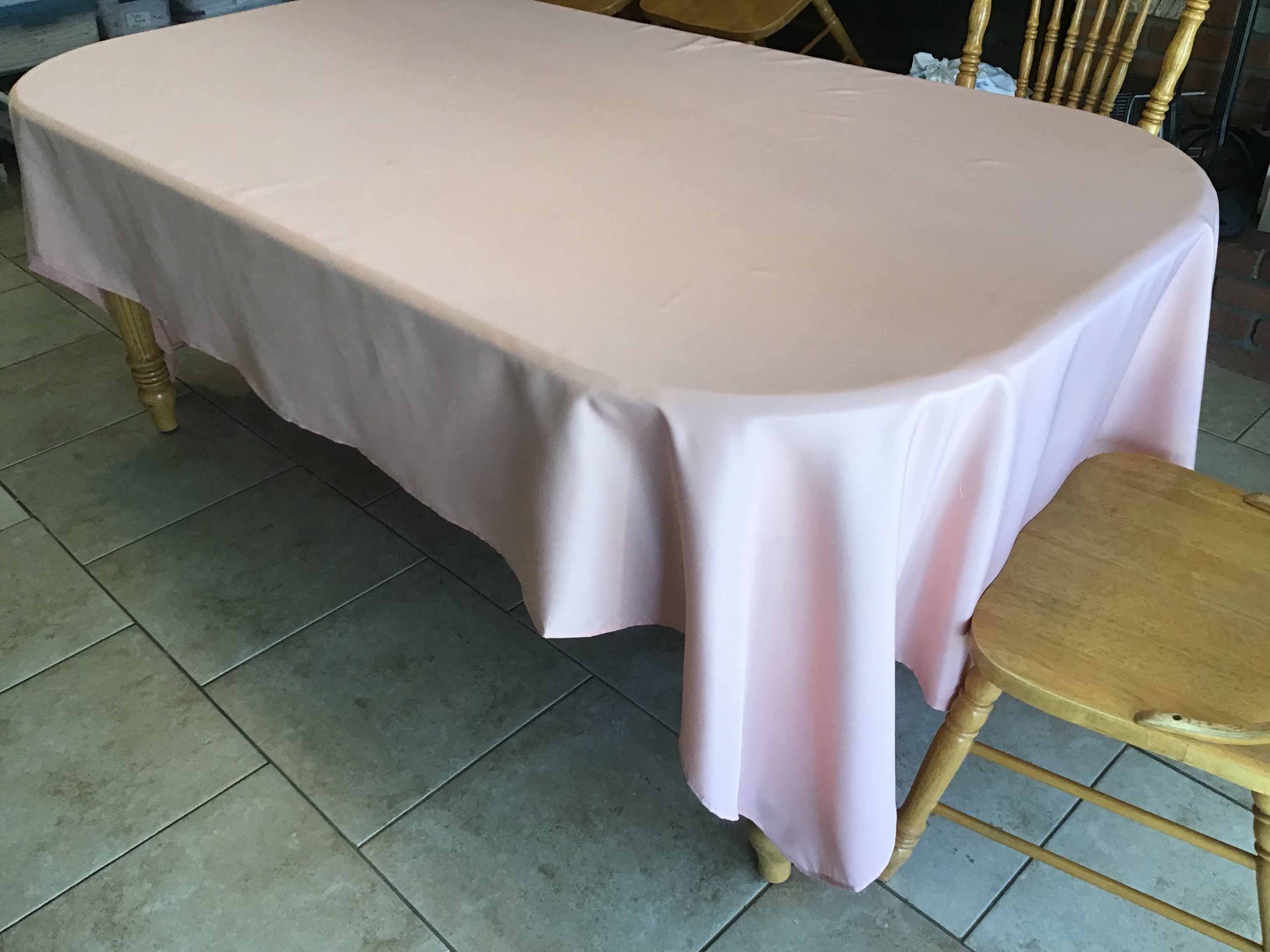 rectangle tablecloths (dusty pink) - 60 x 120