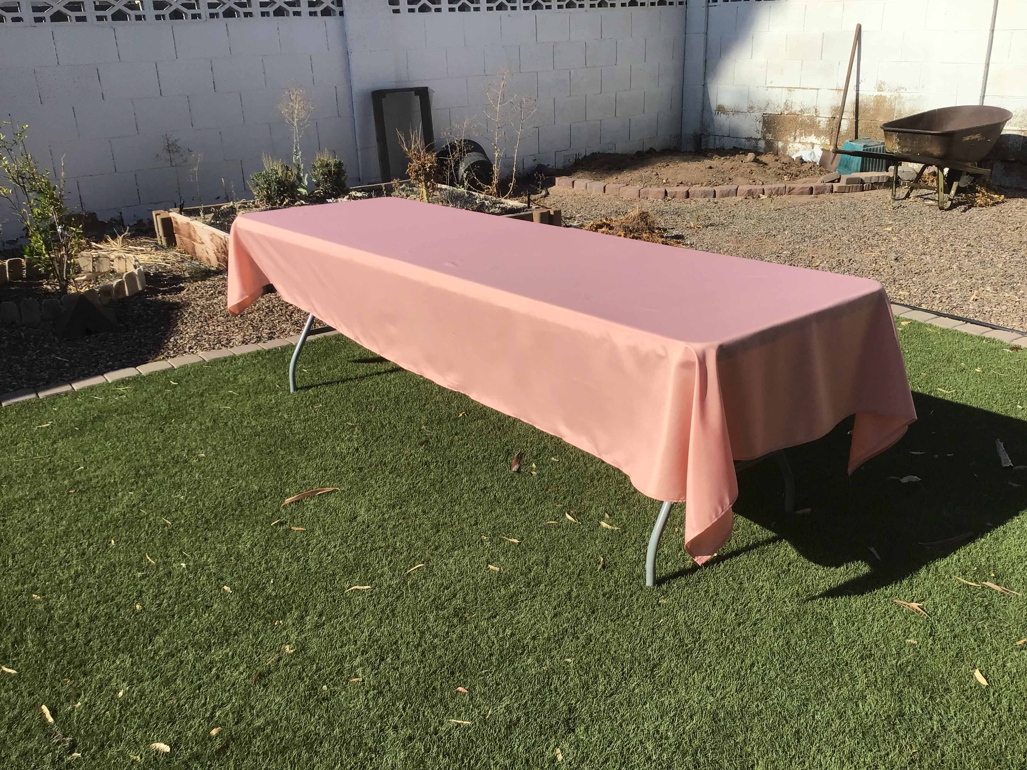 rectangle tablecloths (dusty pink) - 60 x 120