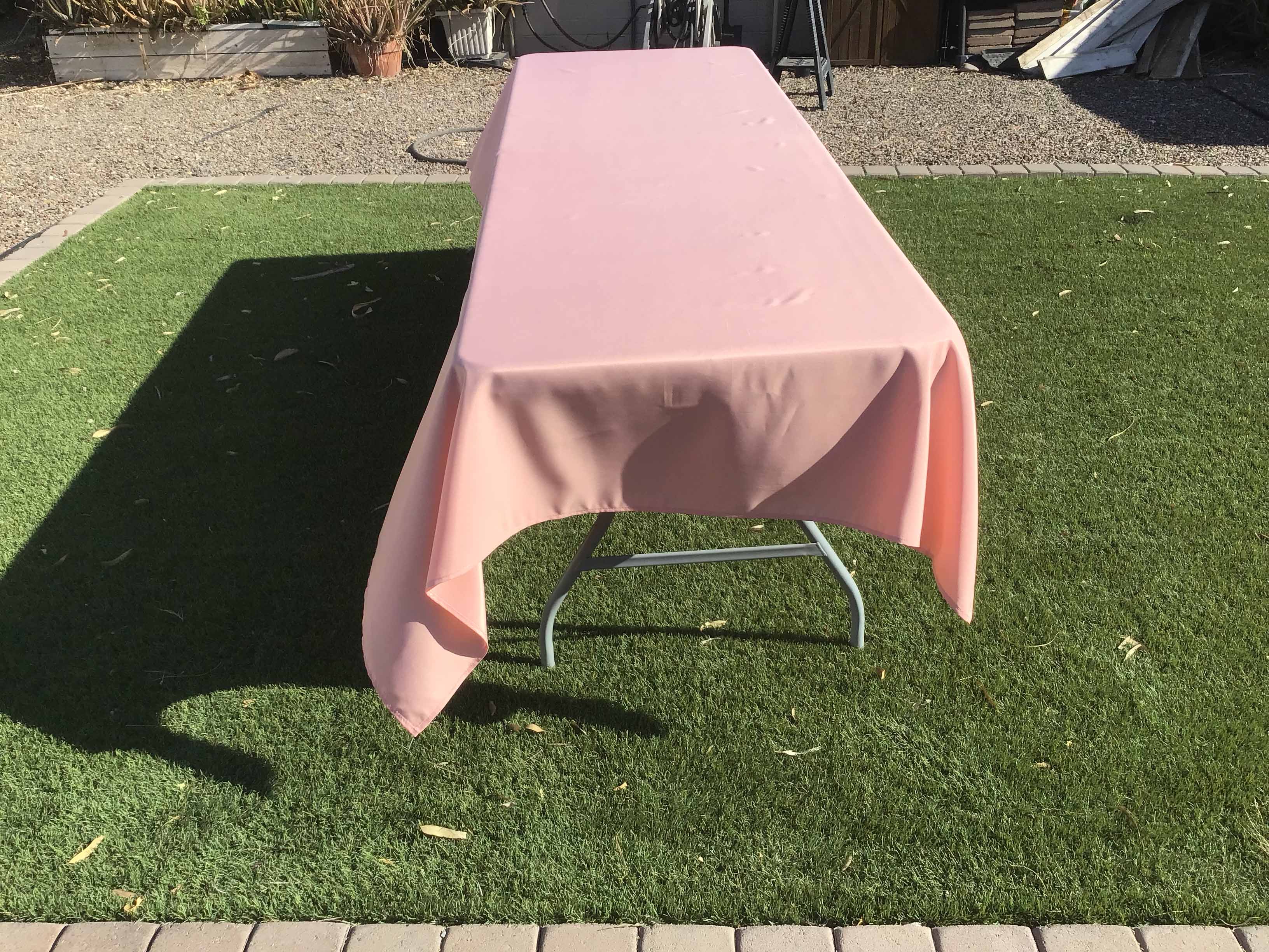 rectangle tablecloths (dusty pink) - 60 x 120