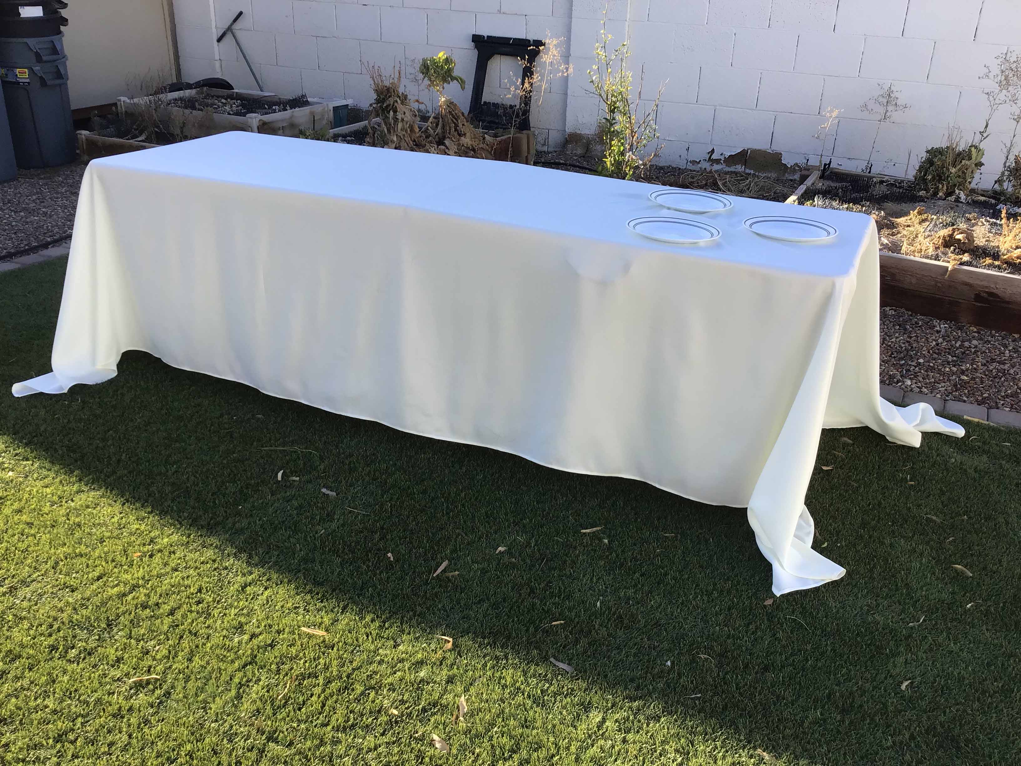 rectangle tablecloths (ivory) - 90 x 156
