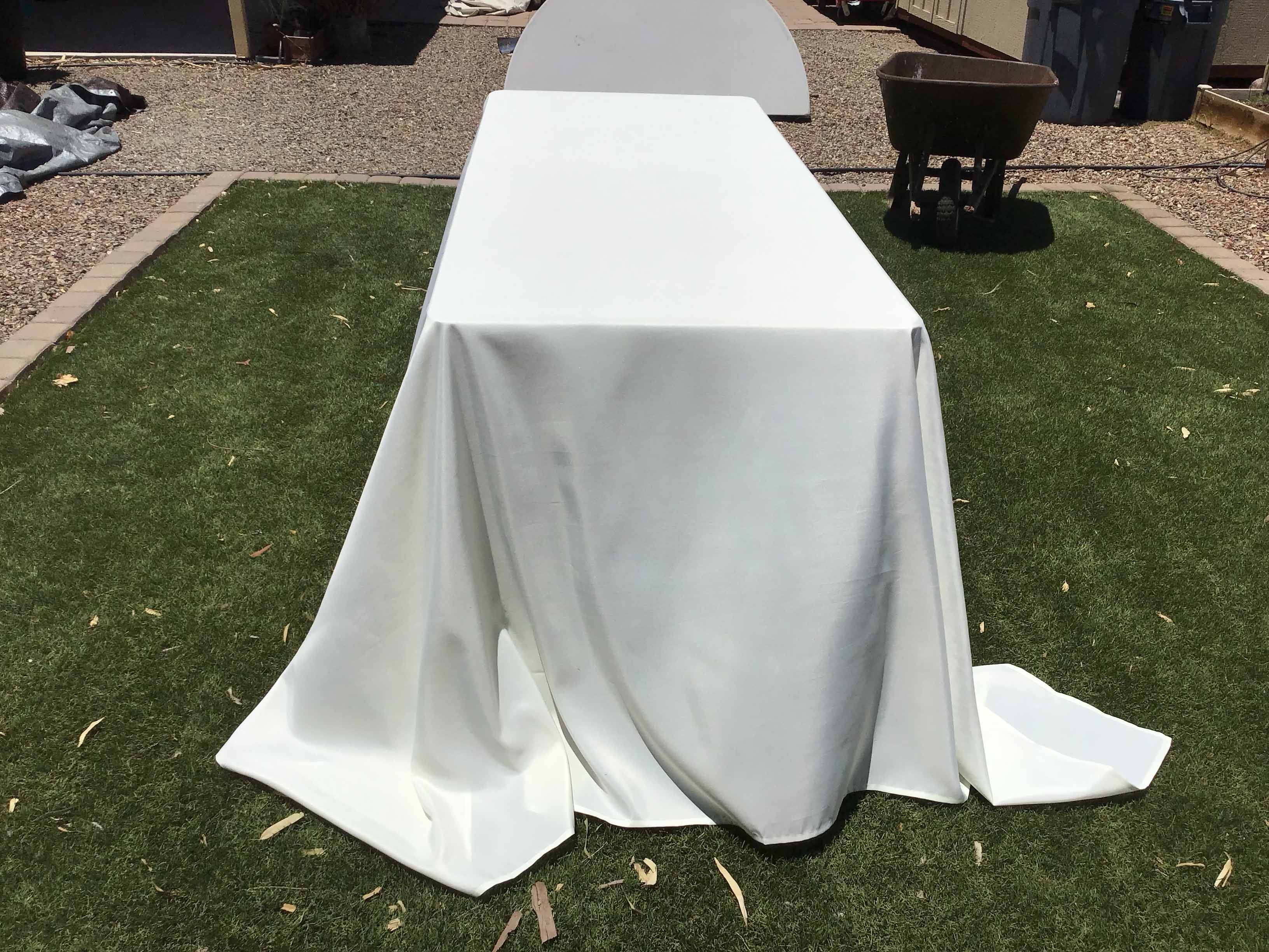 rectangle tablecloths (ivory) - 90 x 132
