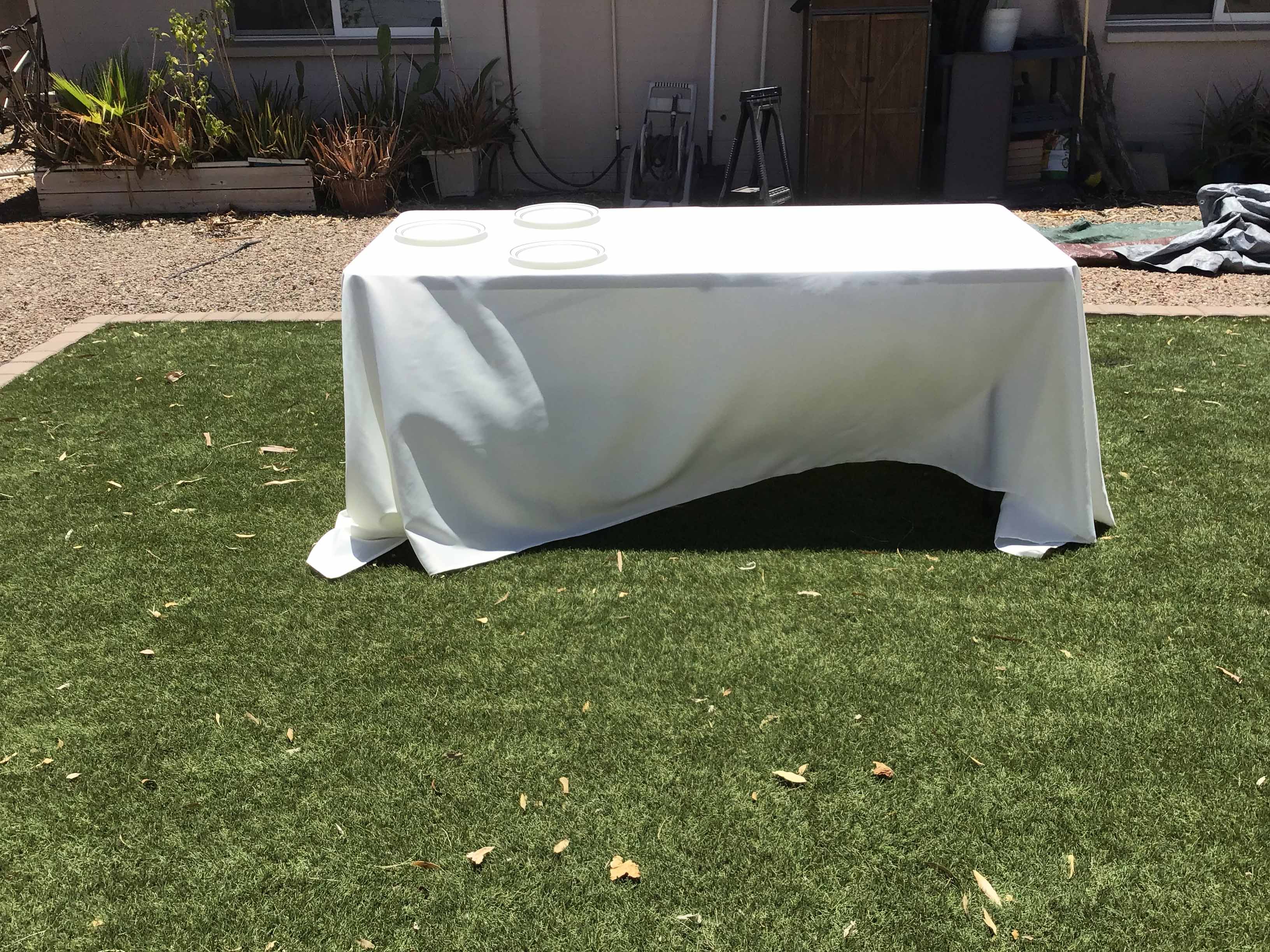 rectangle tablecloths (ivory) - 90 x 132