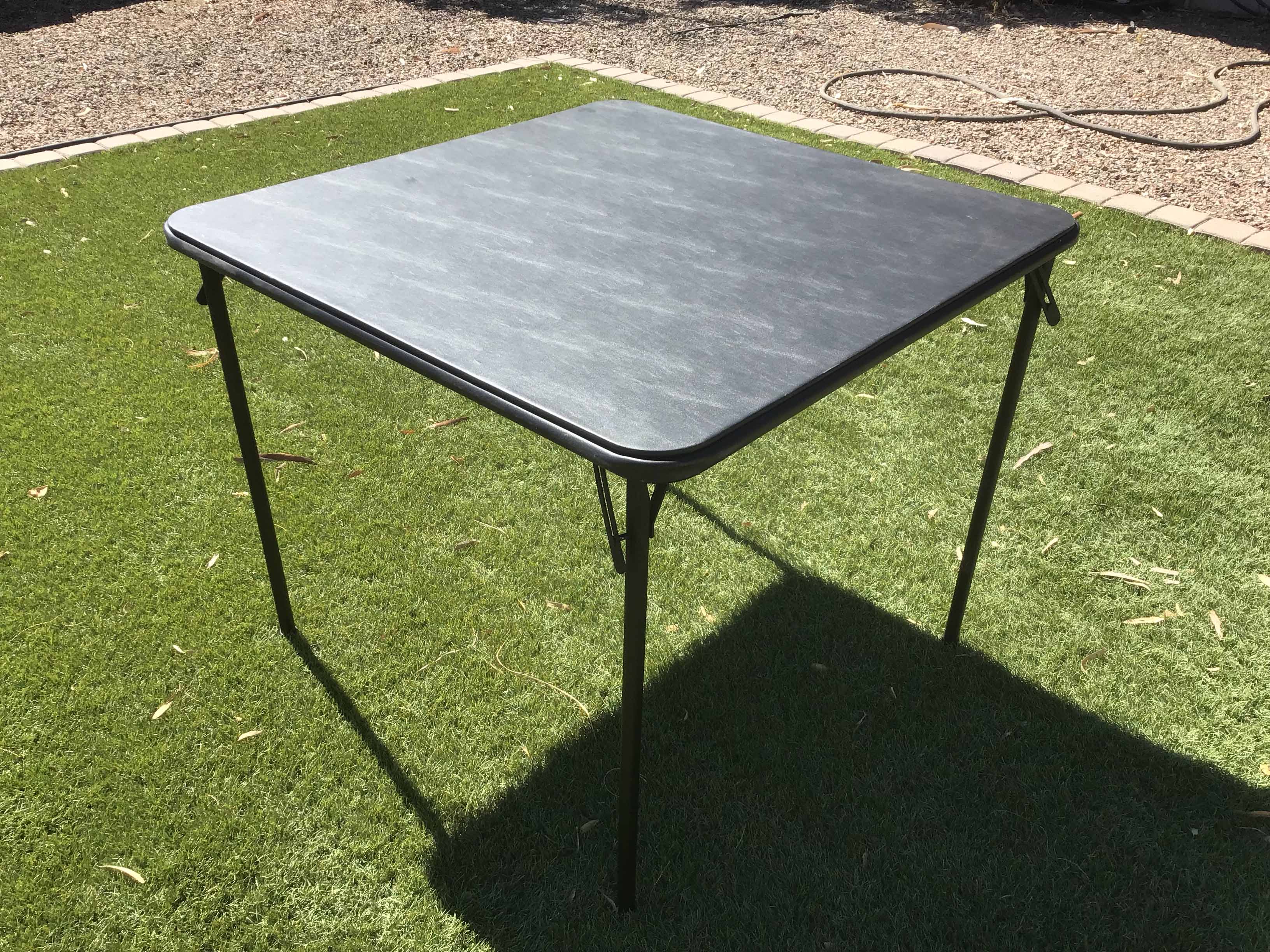 34 inch square tables (faux leather, black)