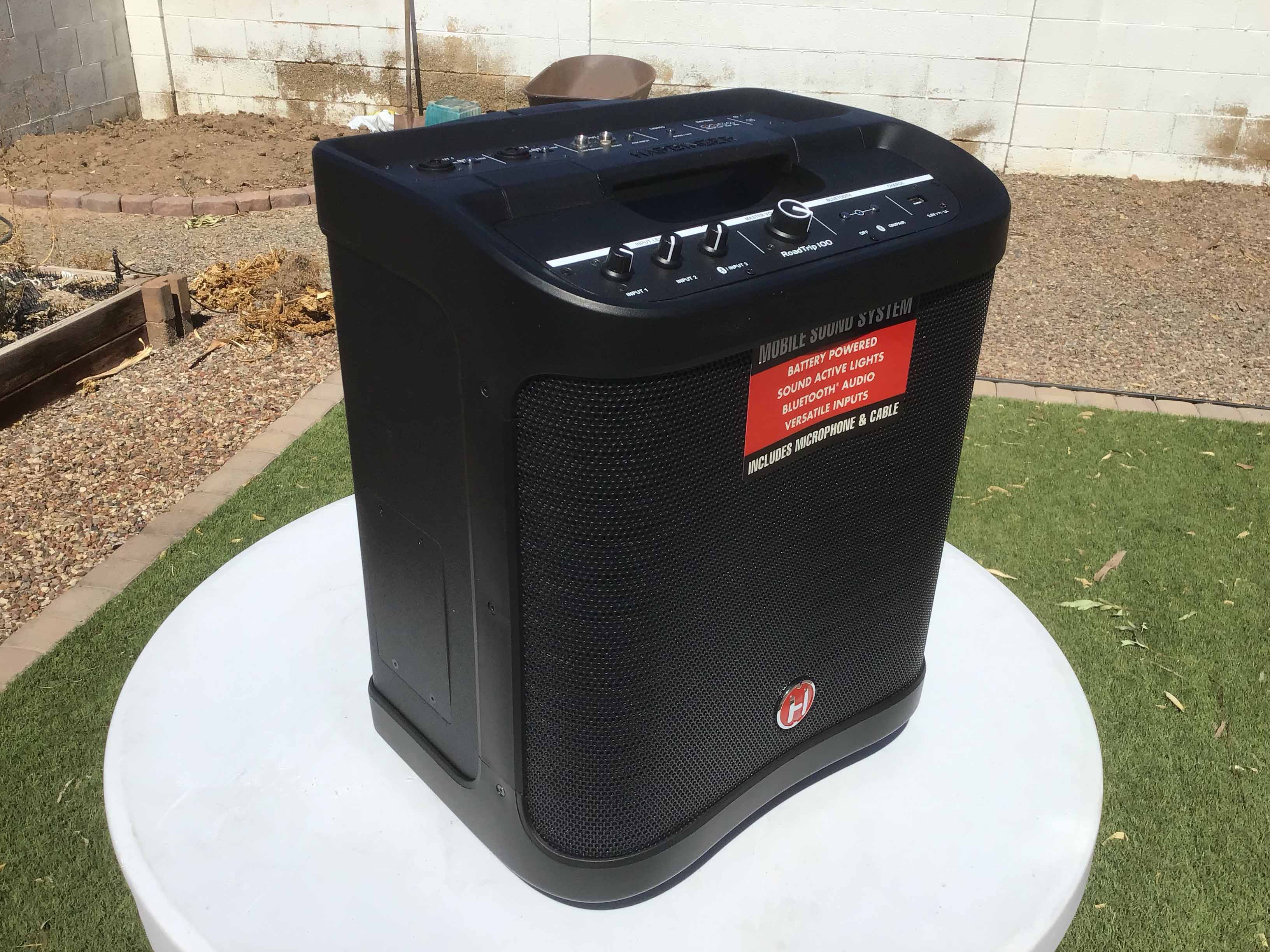 mobile sound system with microphone / portable PA system