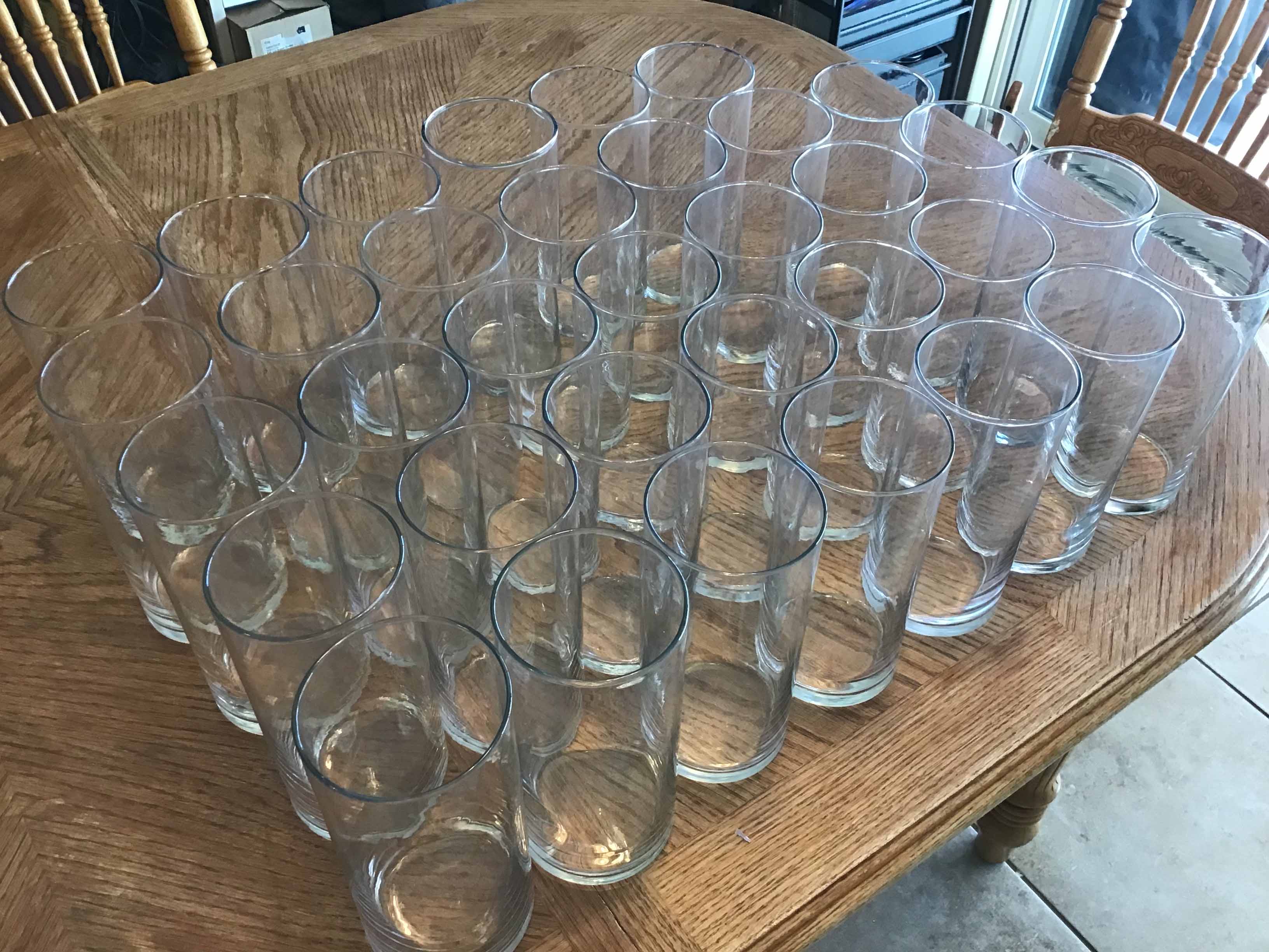 cylindical glass vase - 7.25 x 3.25