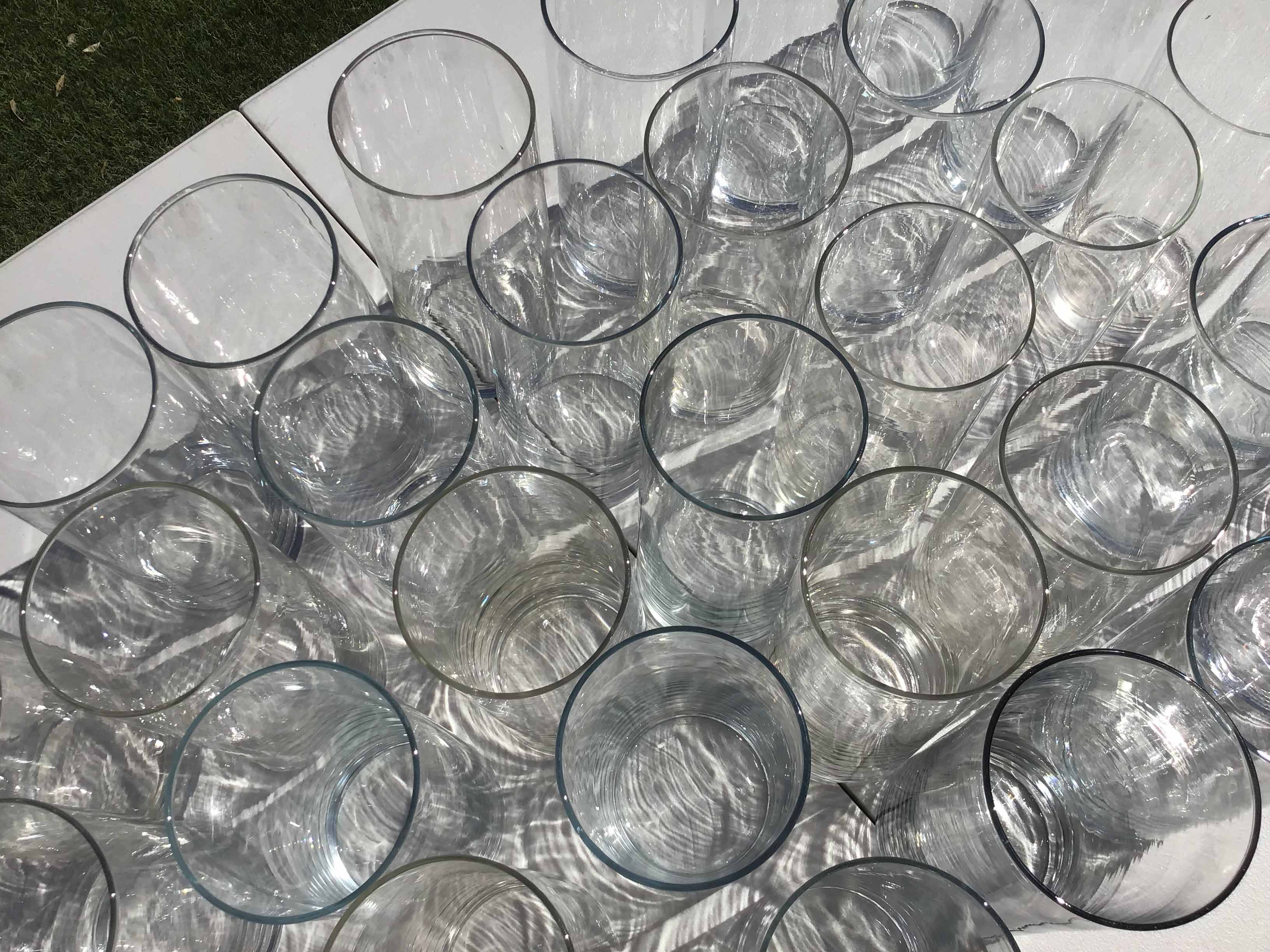 cylindical glass vase - 7.25 x 3.25