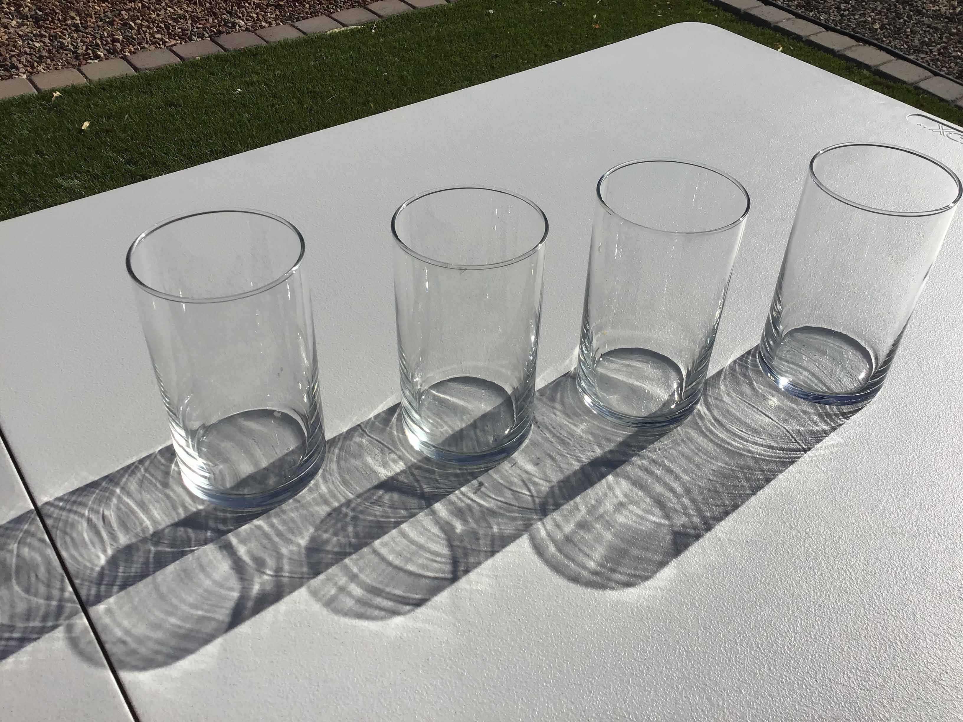 cylindical glass vase - 6 x 3.25