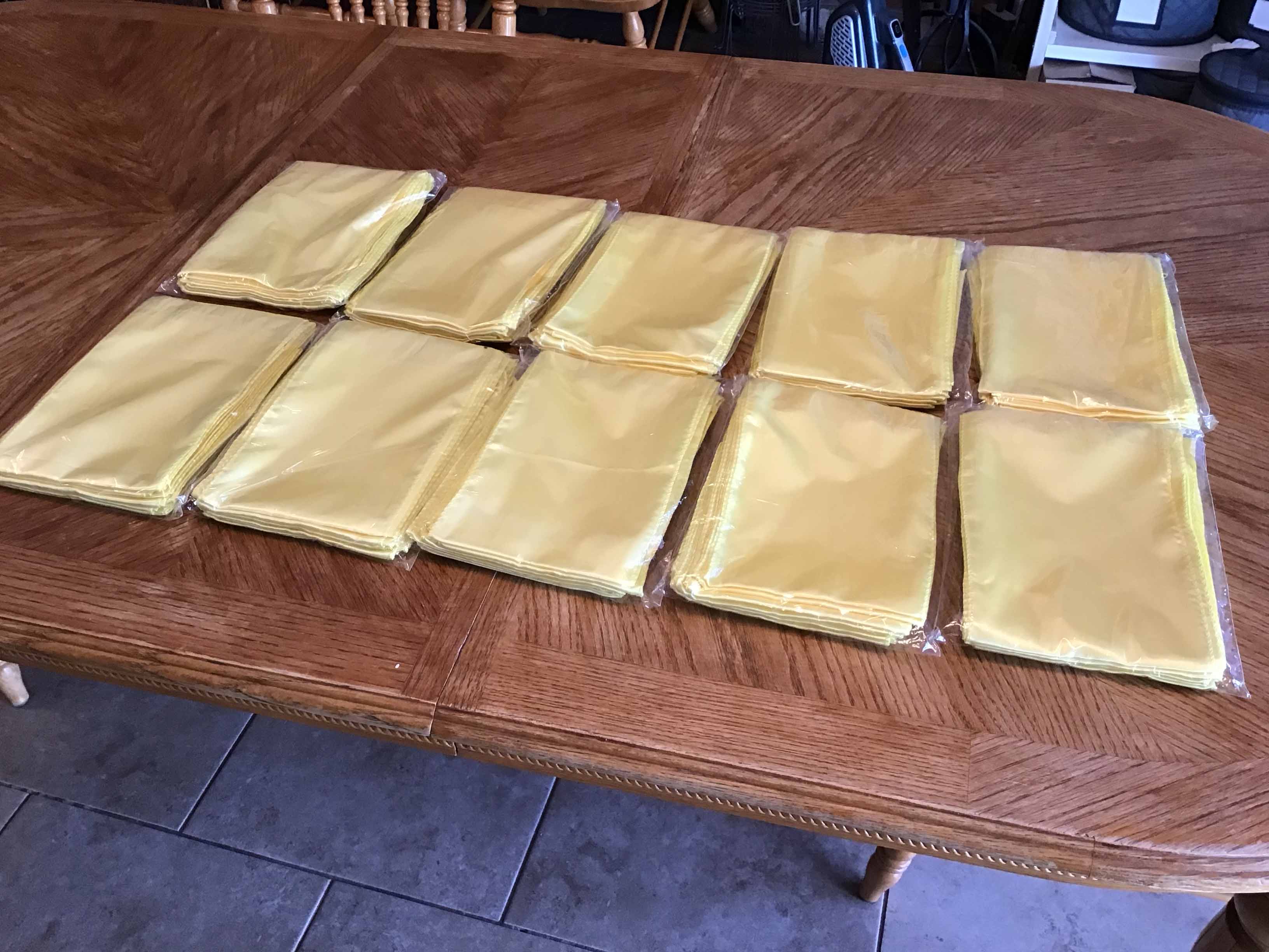 chair sash/cocktail table sash (satin, yellow) - 6 x 106