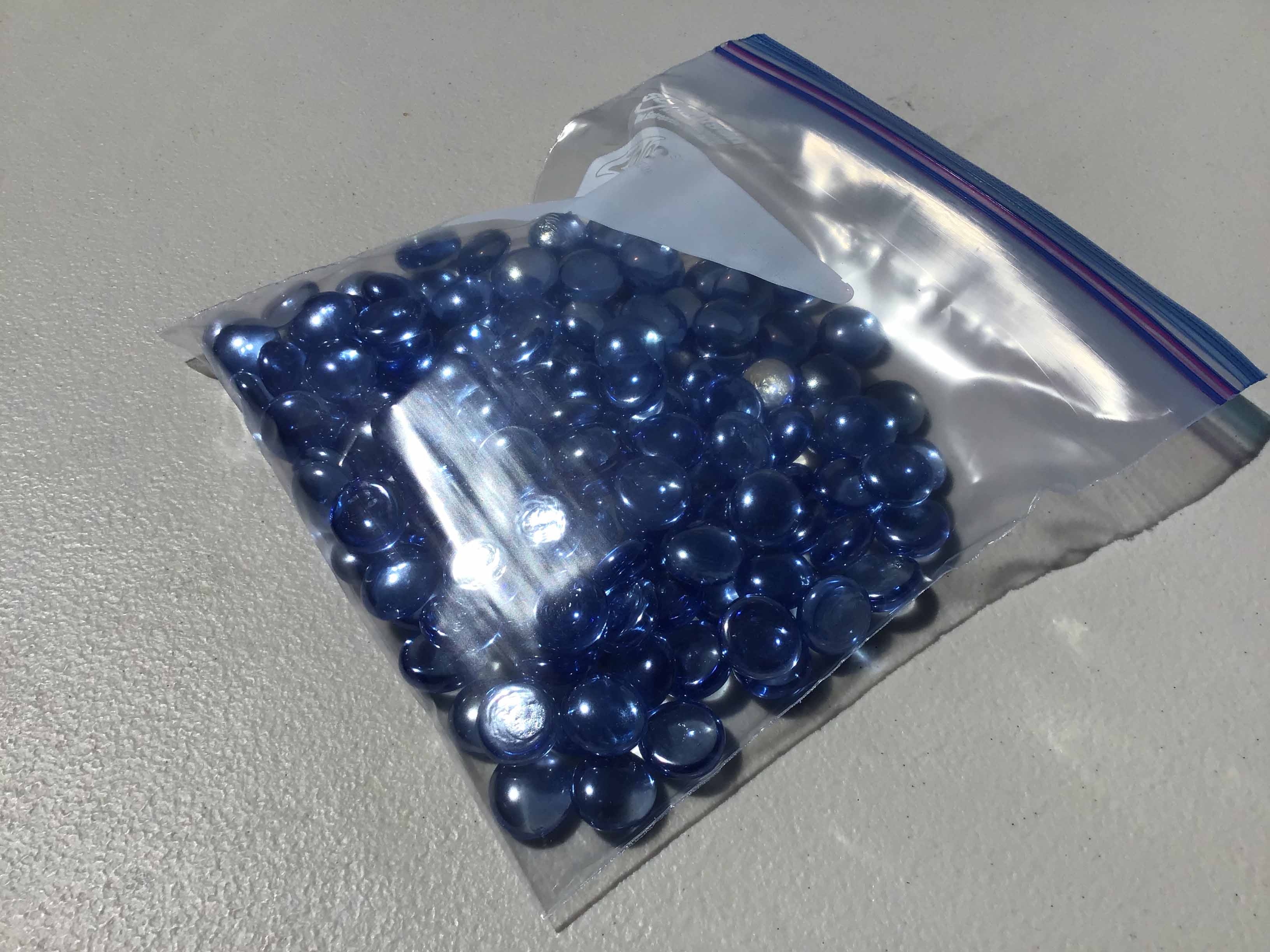 decorative gems (5 bags of different-colored glass gems)