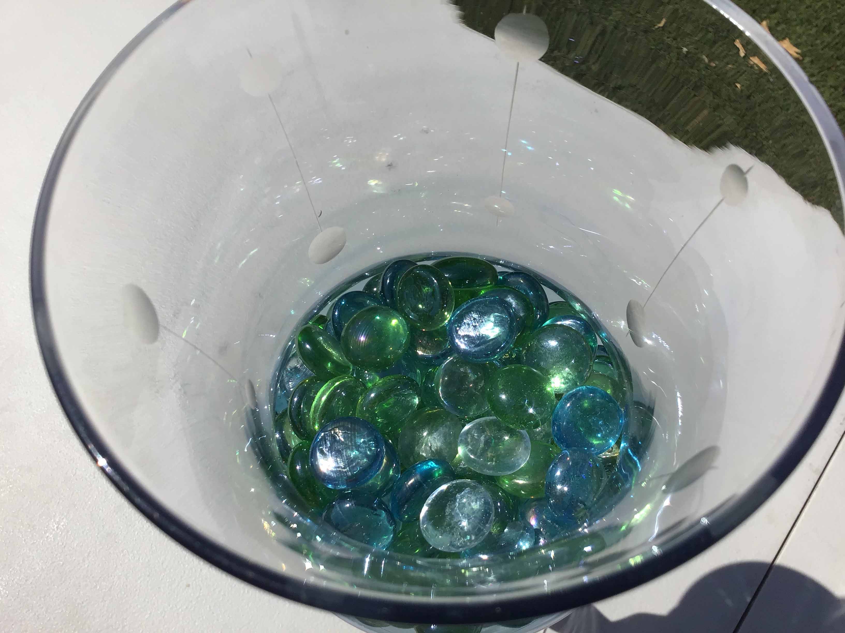 decorative gems (5 bags of different-colored glass gems)