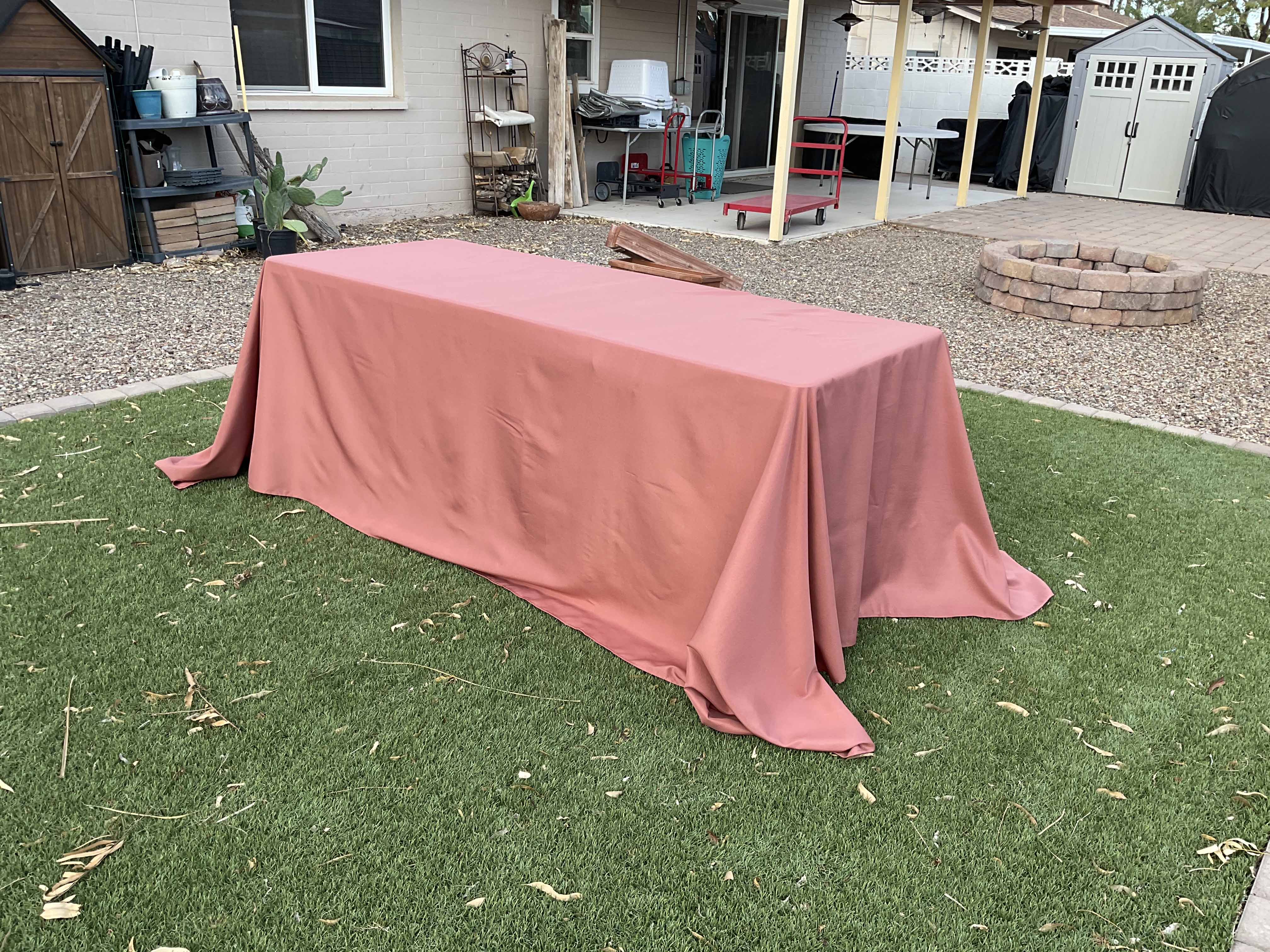 rectangle tablecloths (terracotta/rust) - 90 x 132