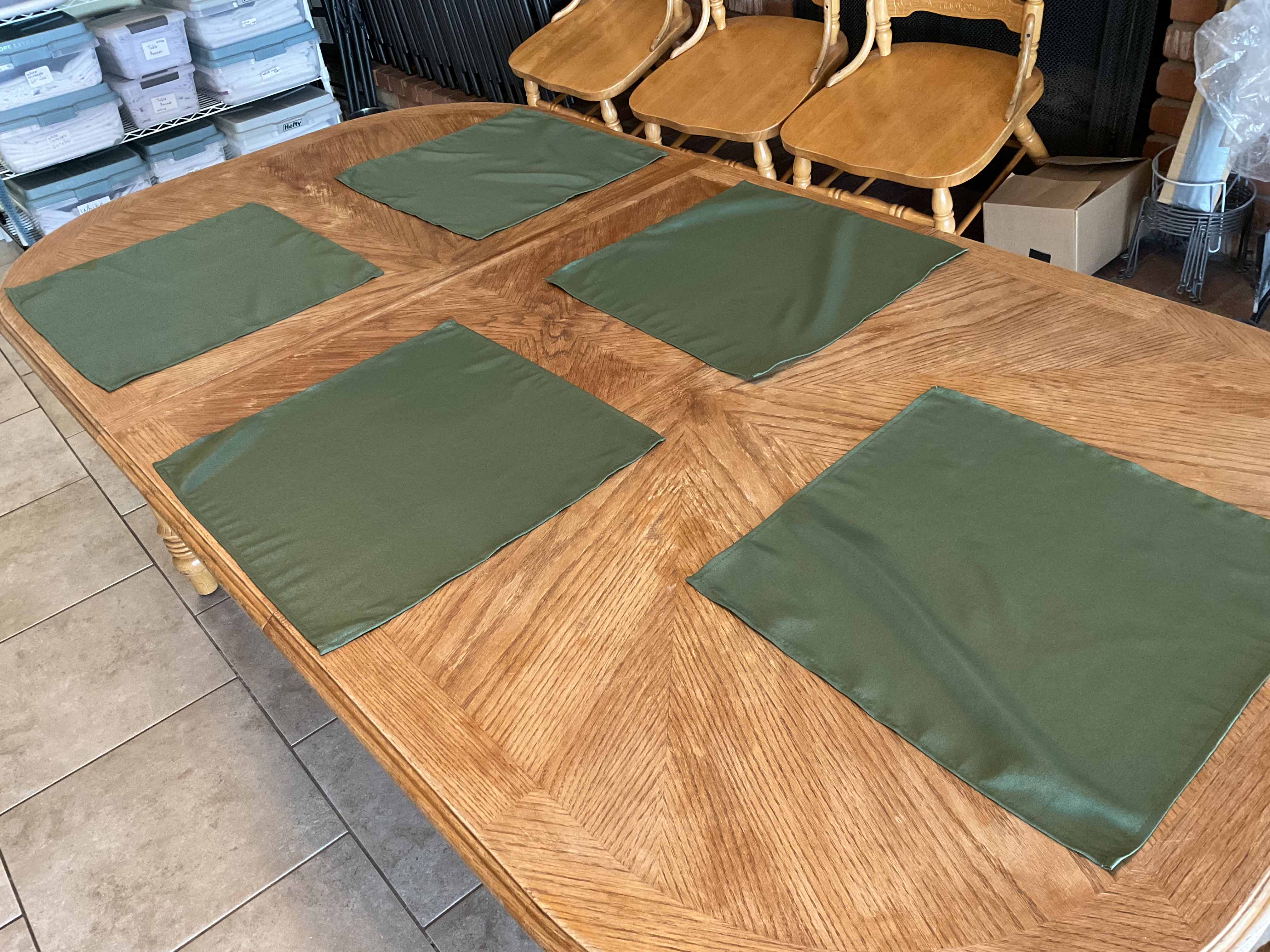 cloth dinner napkins (olive green) - 17 x 17