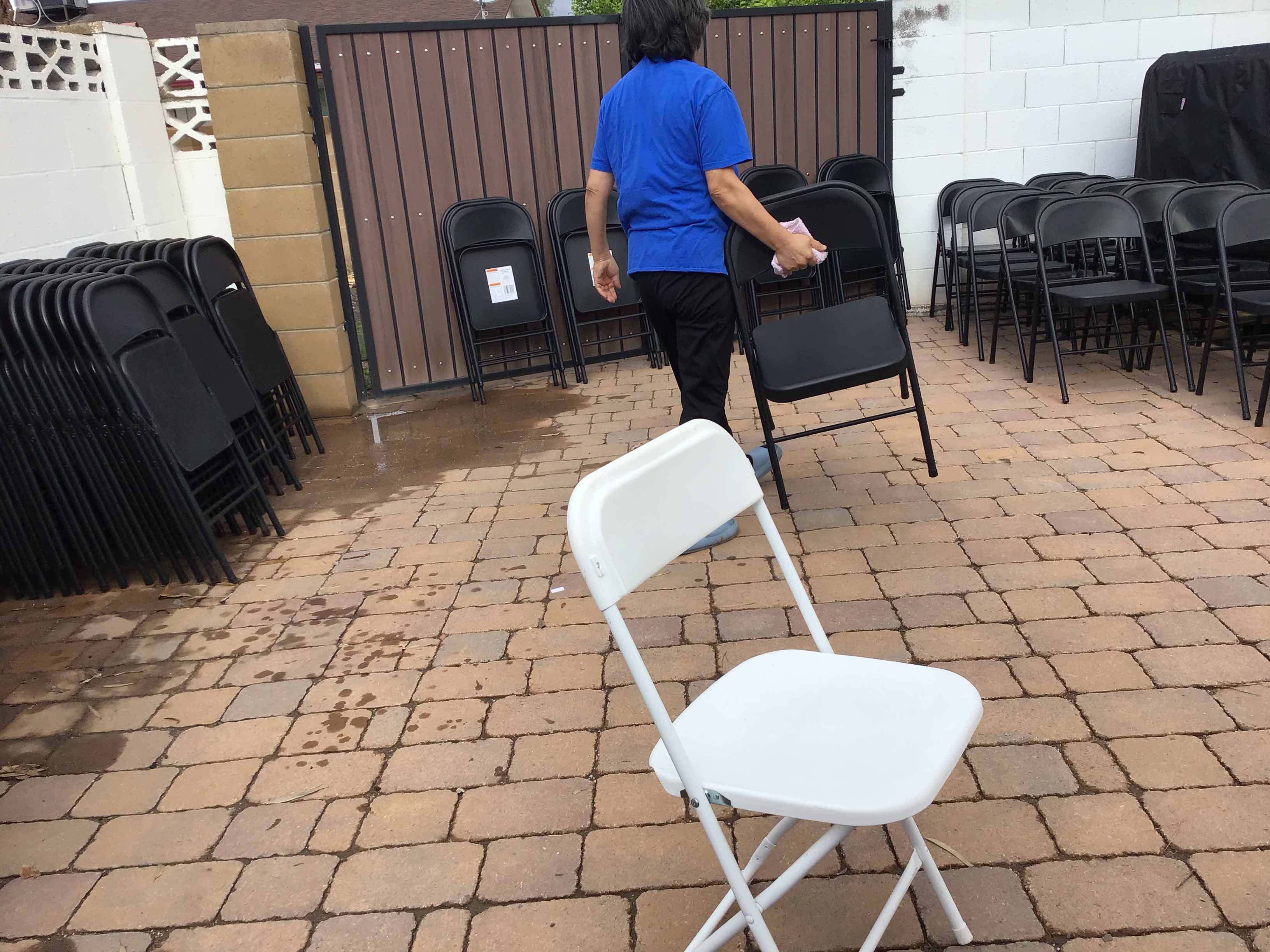 folding chairs (steel, black)