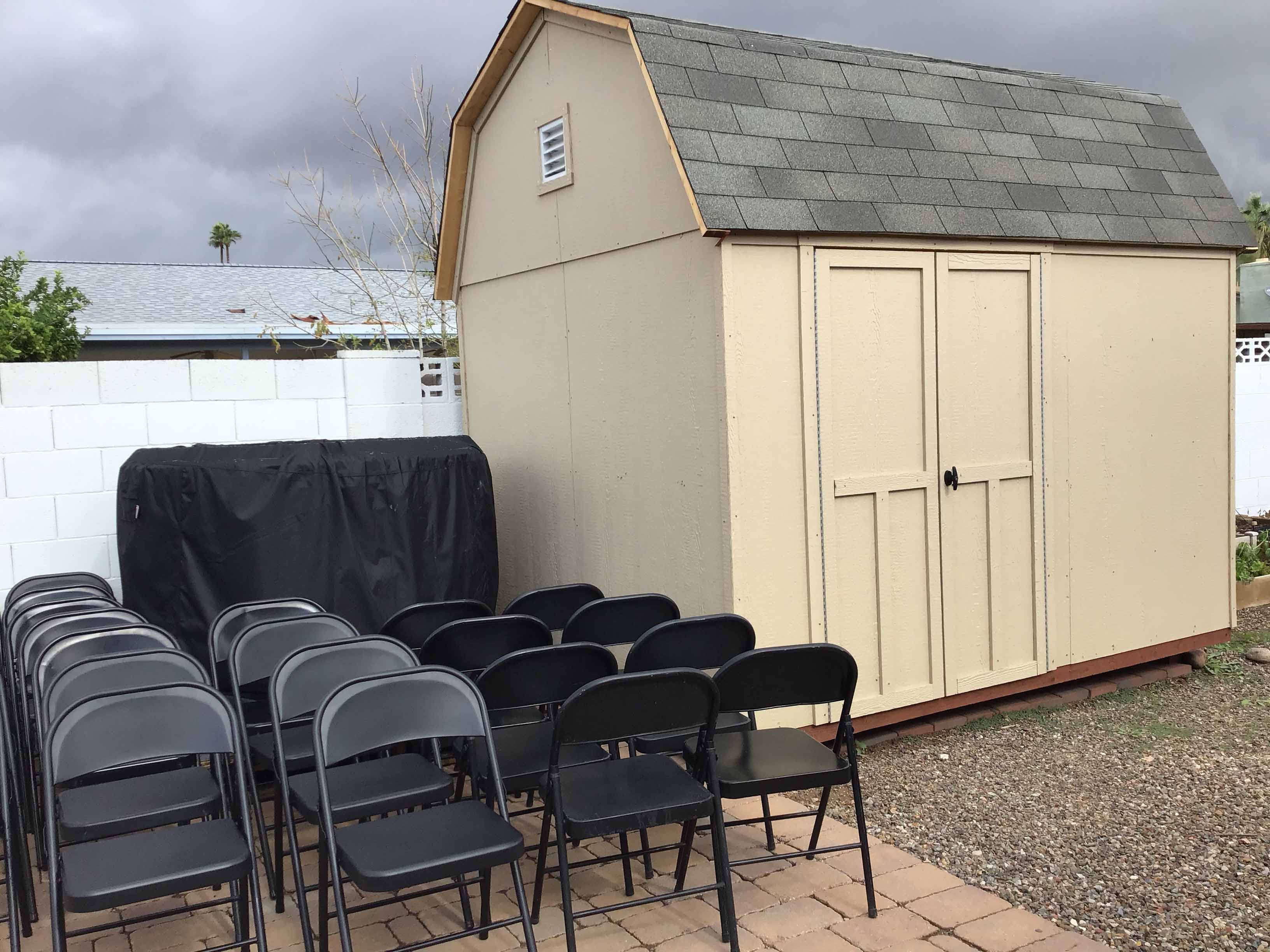 folding chairs (steel, black)