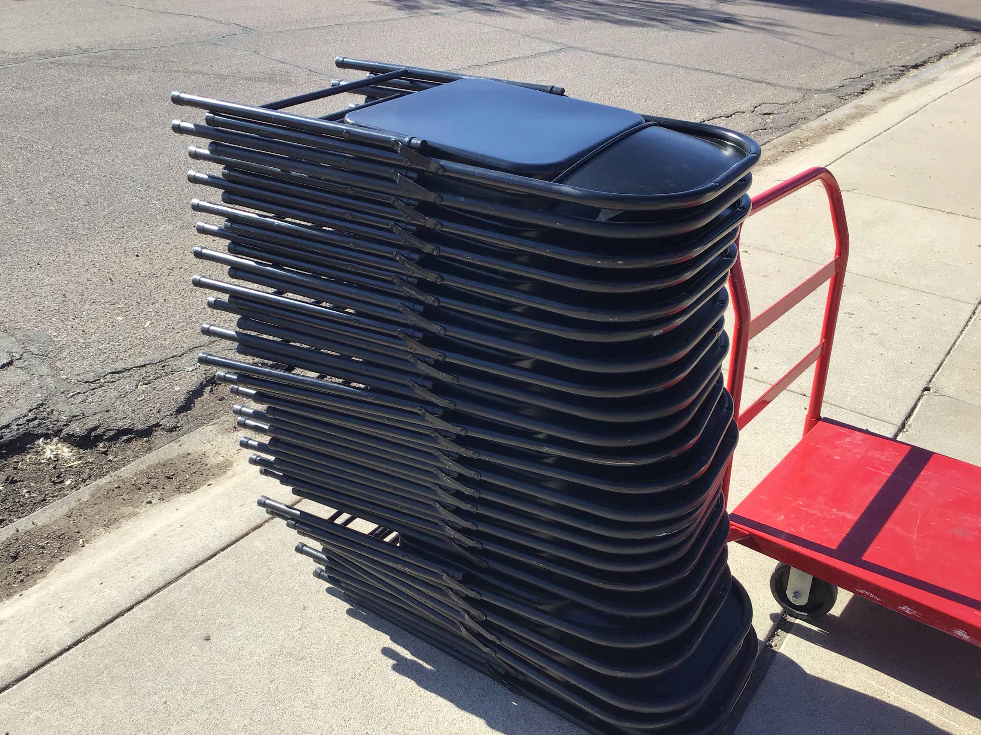 folding chairs (steel, black)