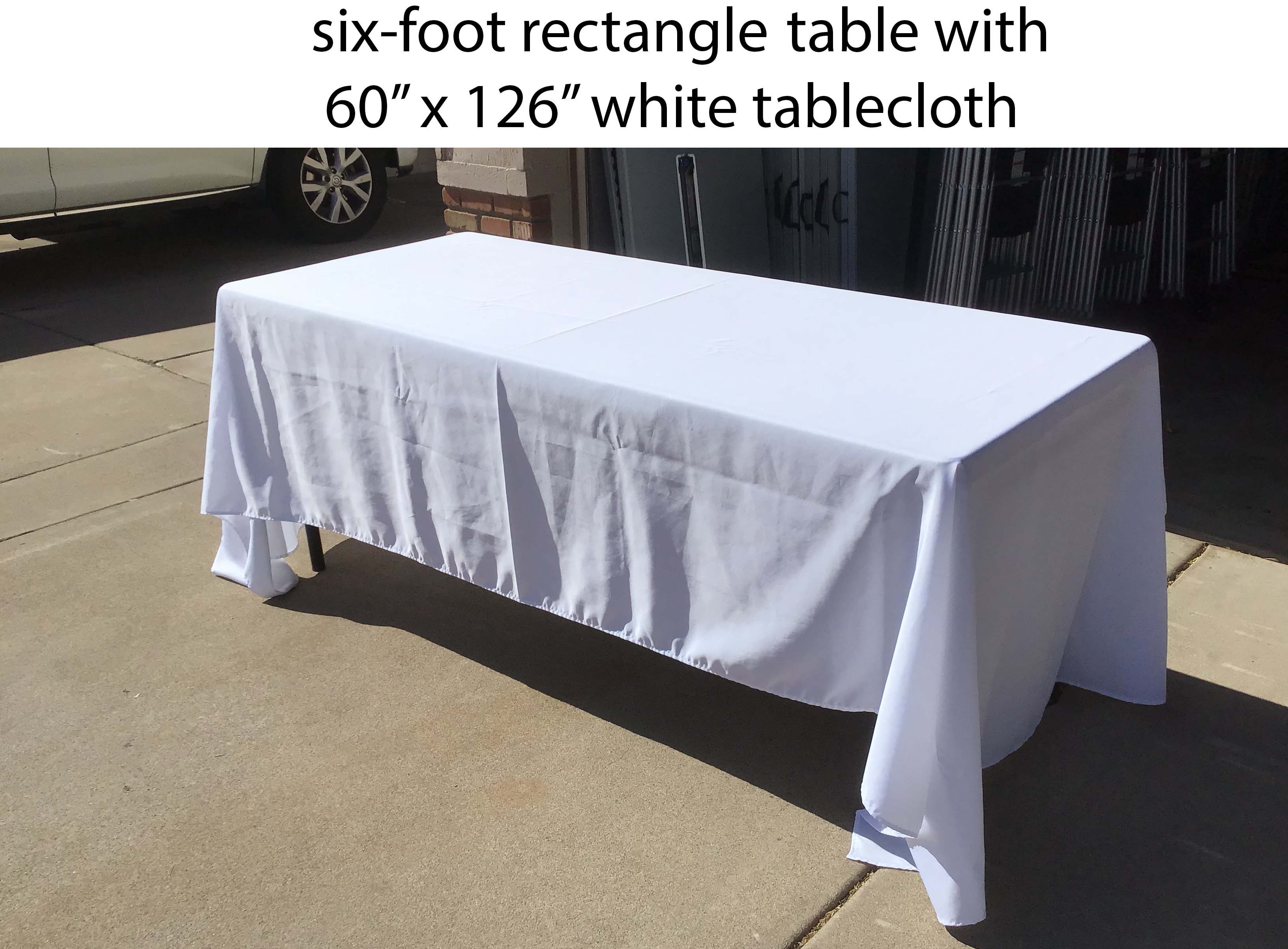 rectangle tablecloths (white) - 60 x 126
