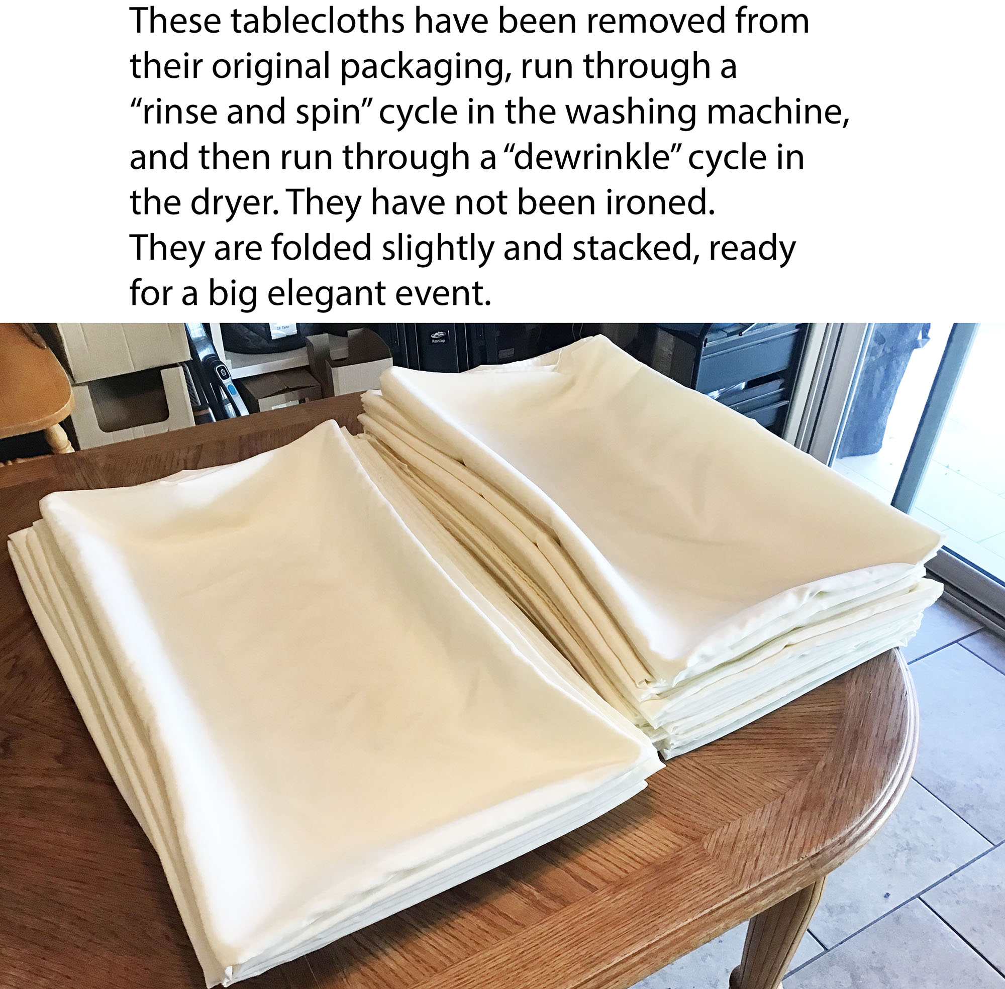 rectangle tablecloths (ivory) - 60 x 102