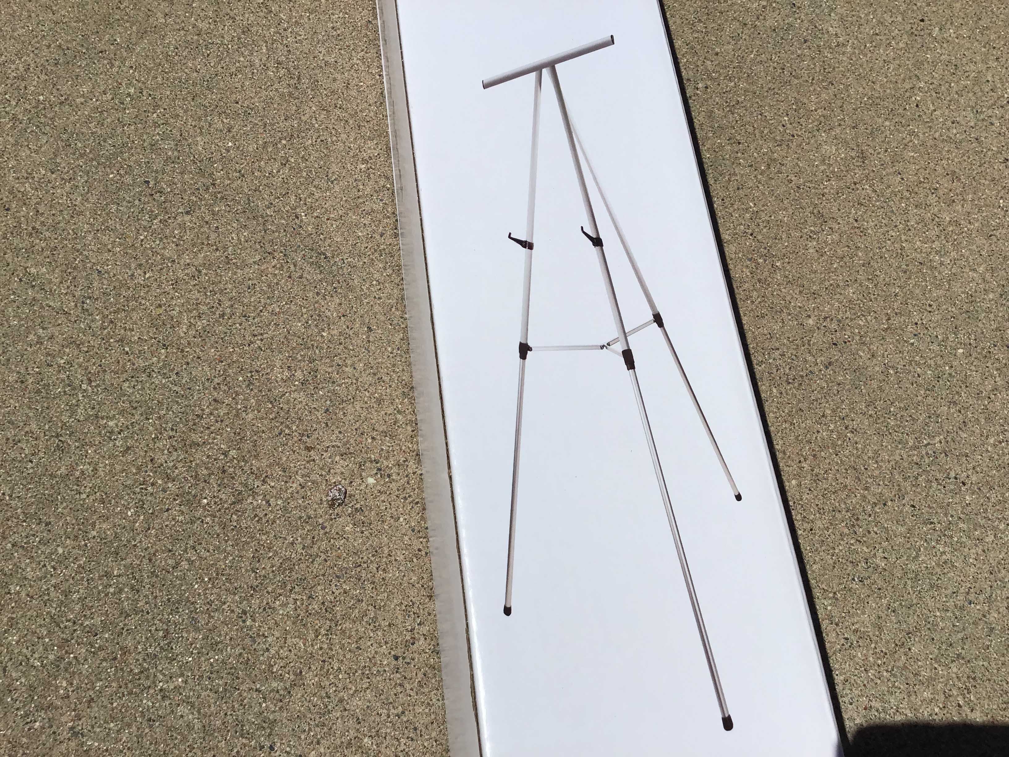 easel with pad retainer (aluminum, heavy-duty) - 37 to 69