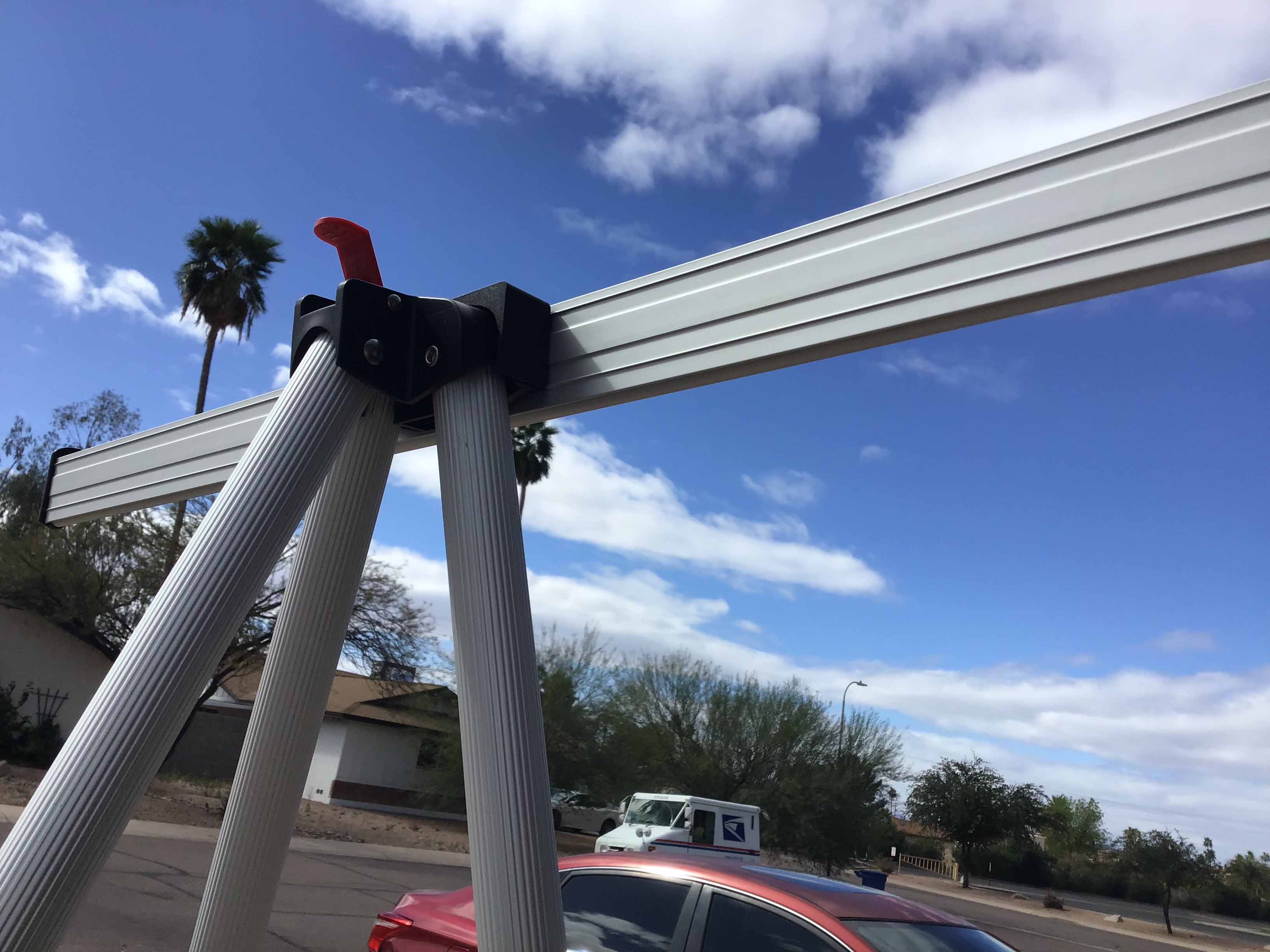 easel with pad retainer (aluminum, heavy-duty) - 37 to 69