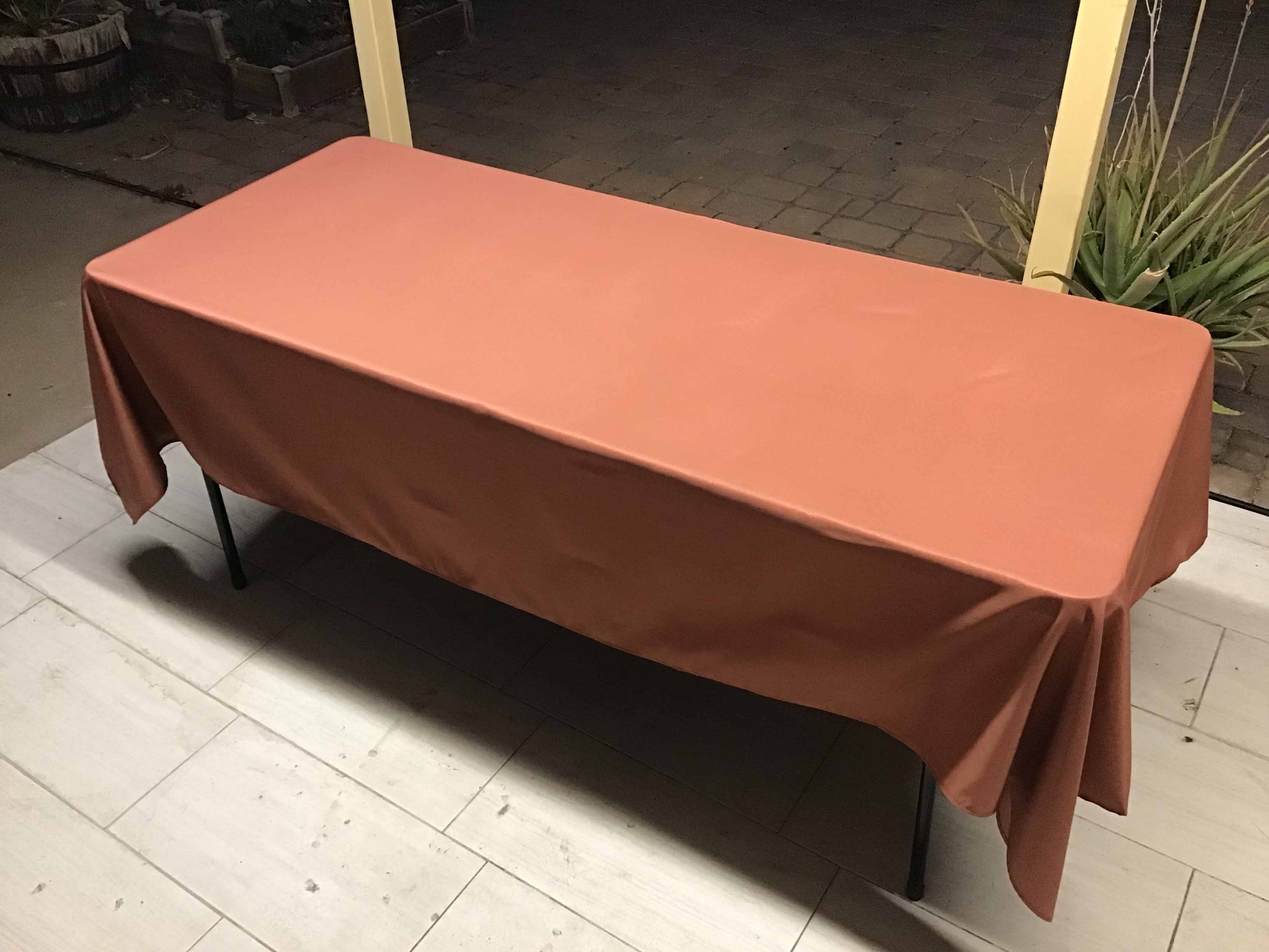 rectangle tablecloths (terracotta/rust) - 60 x 102