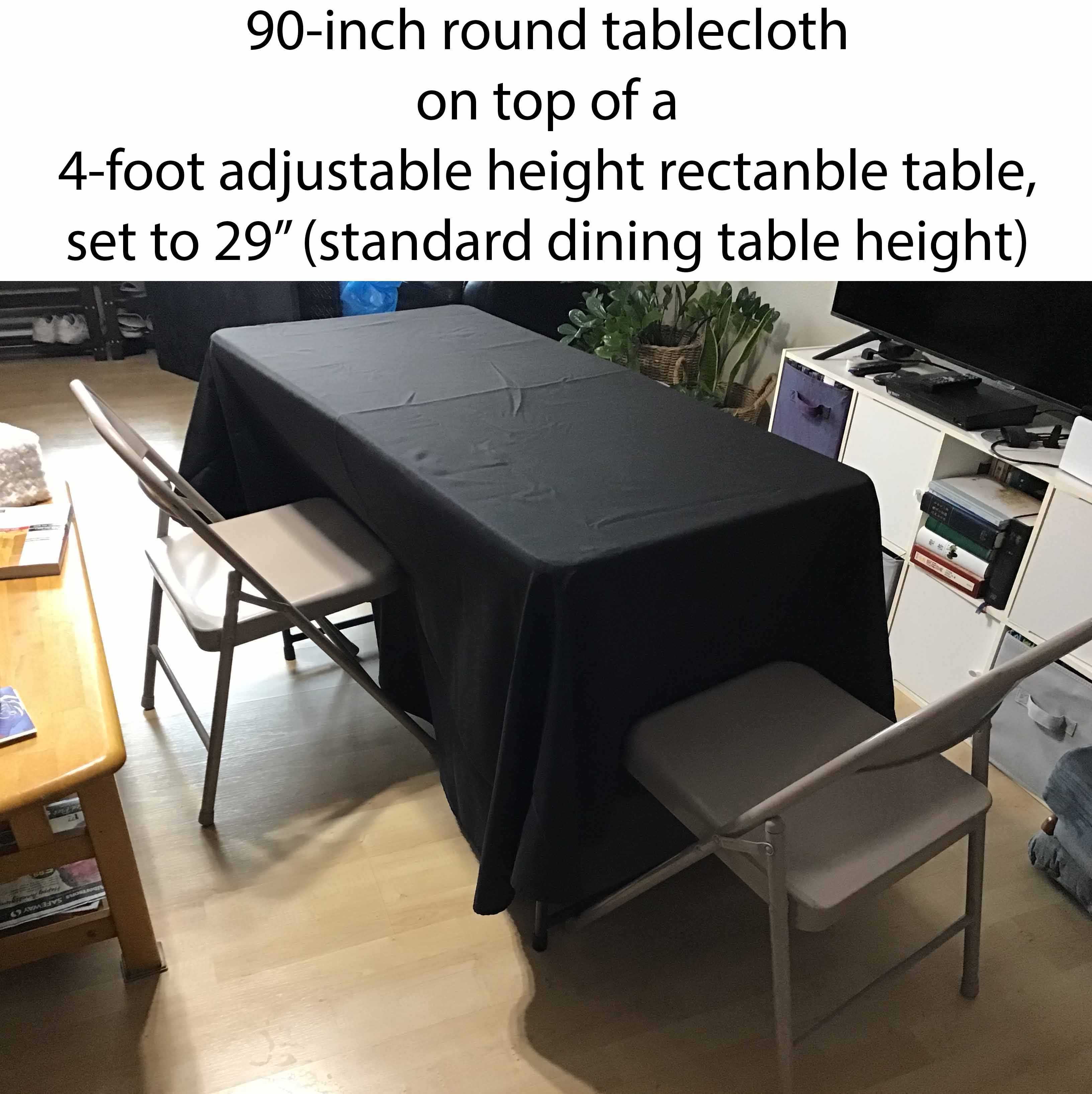 4 foot rectangle tables (adjustable heights)