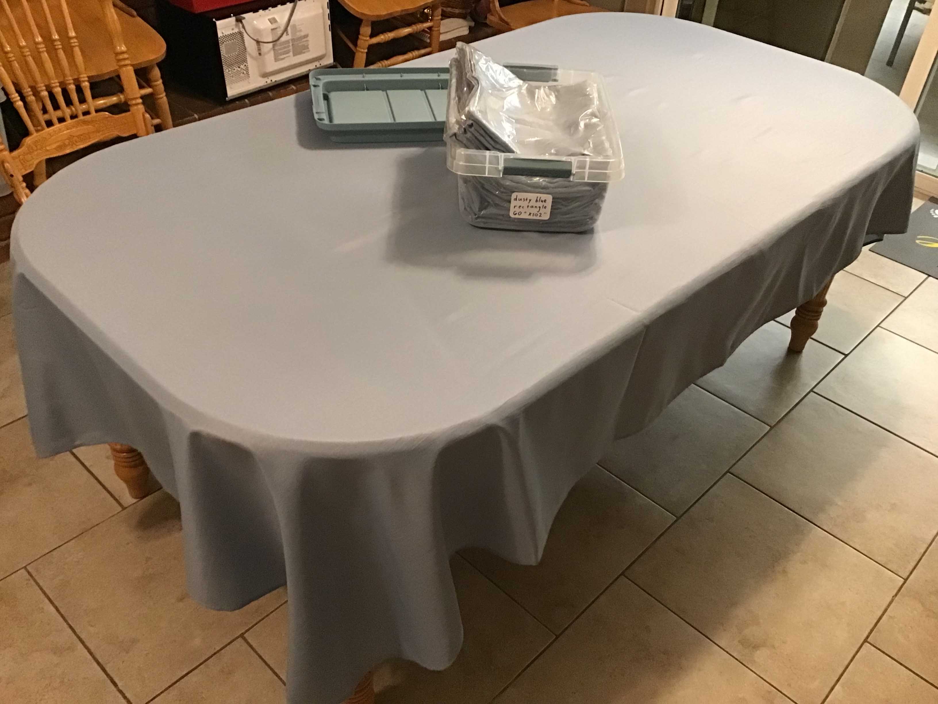 rectangle tablecloths (dusty blue) - 60 x 102