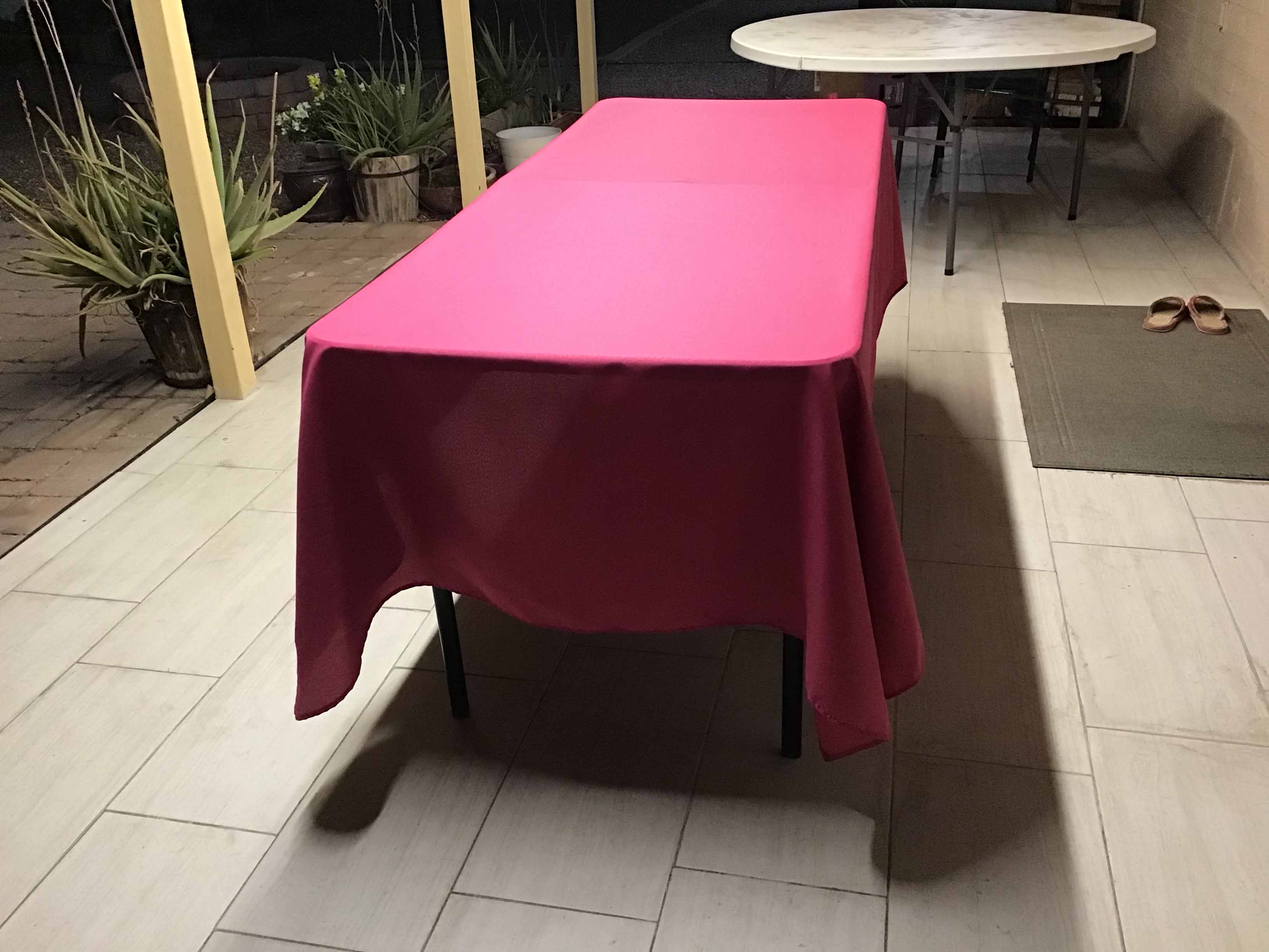 rectangle tablecloths (fuchsia) - 60 x 102