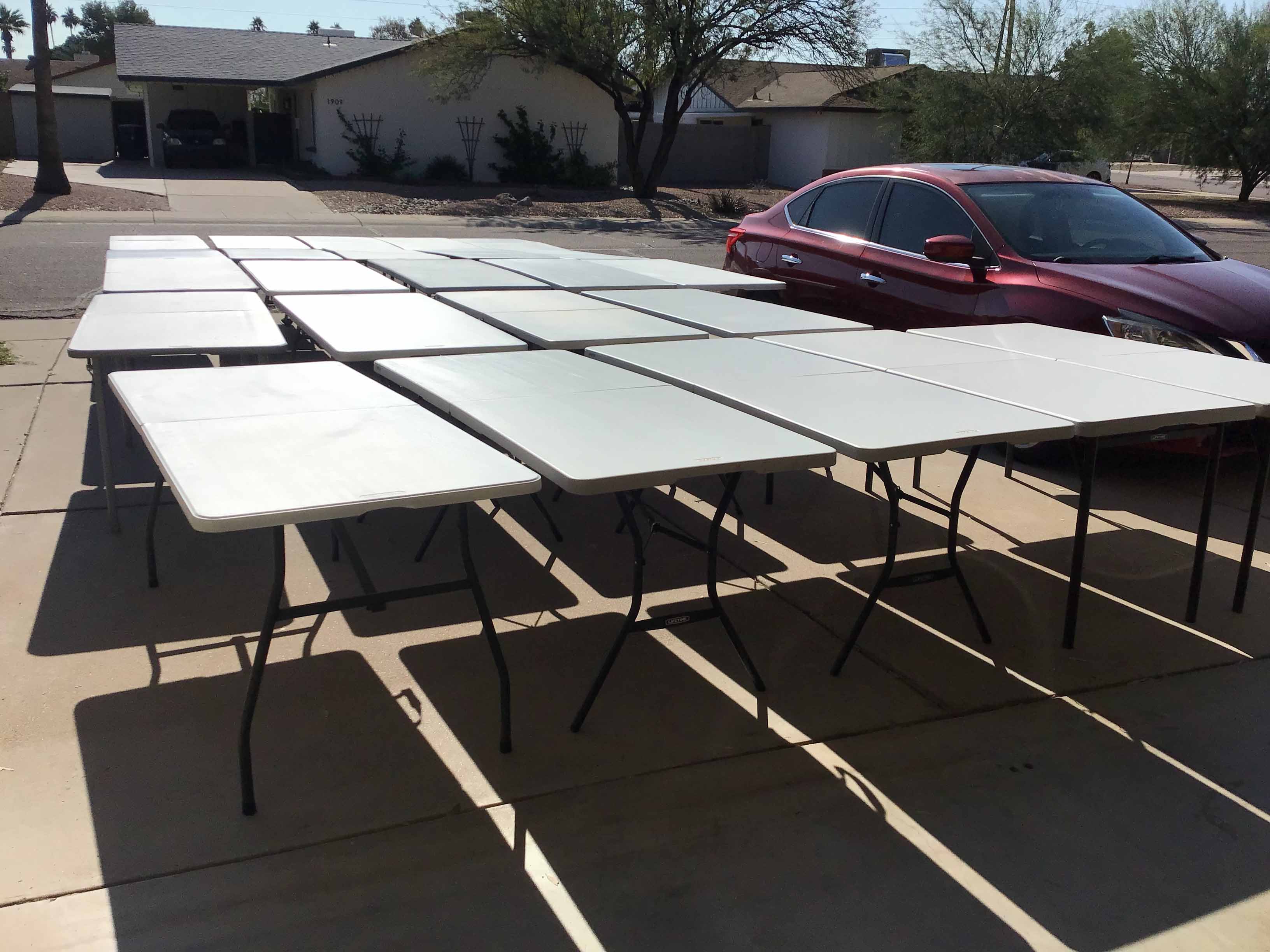 6 foot rectangle tables