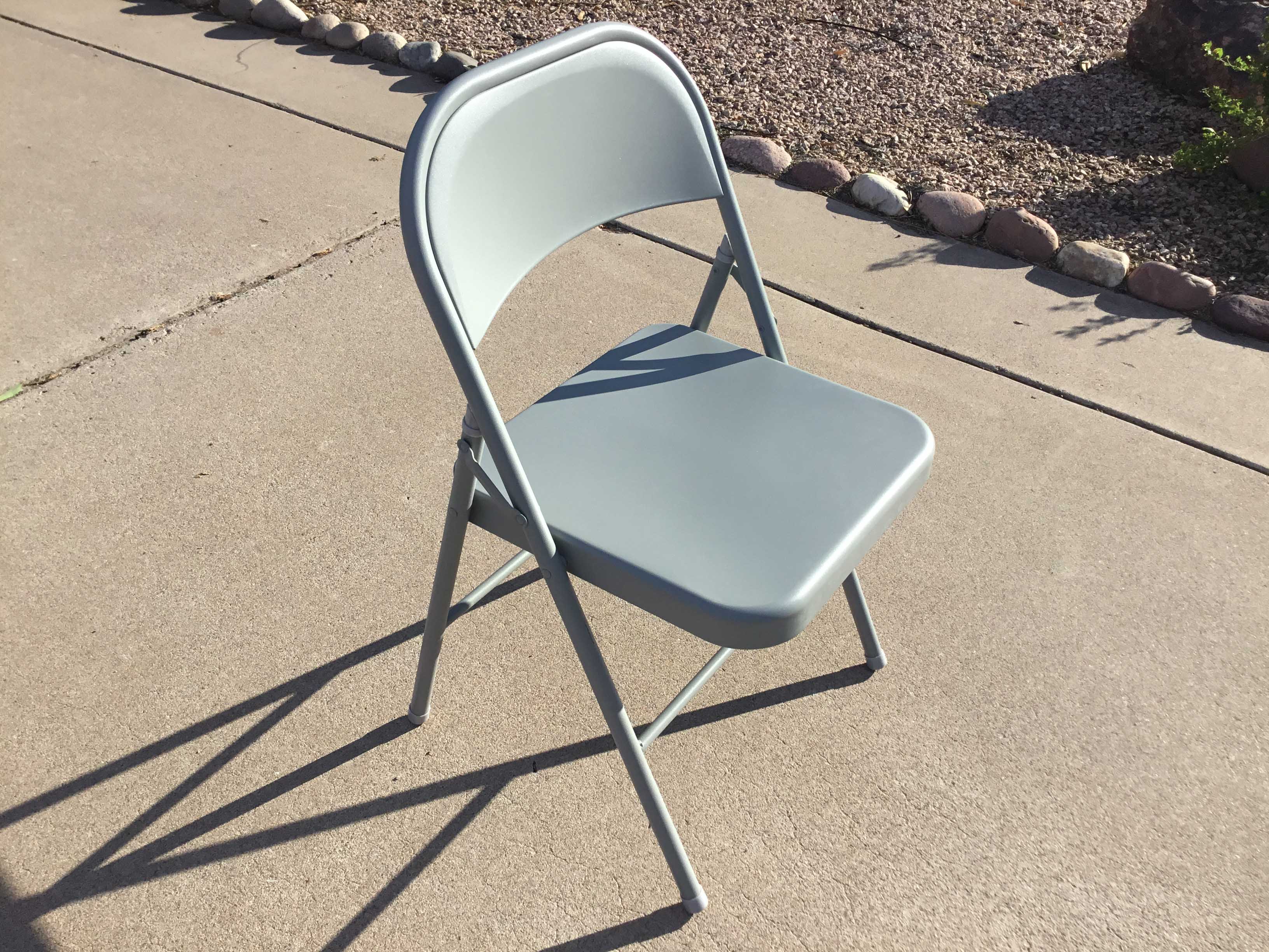 folding chairs (steel, gray)