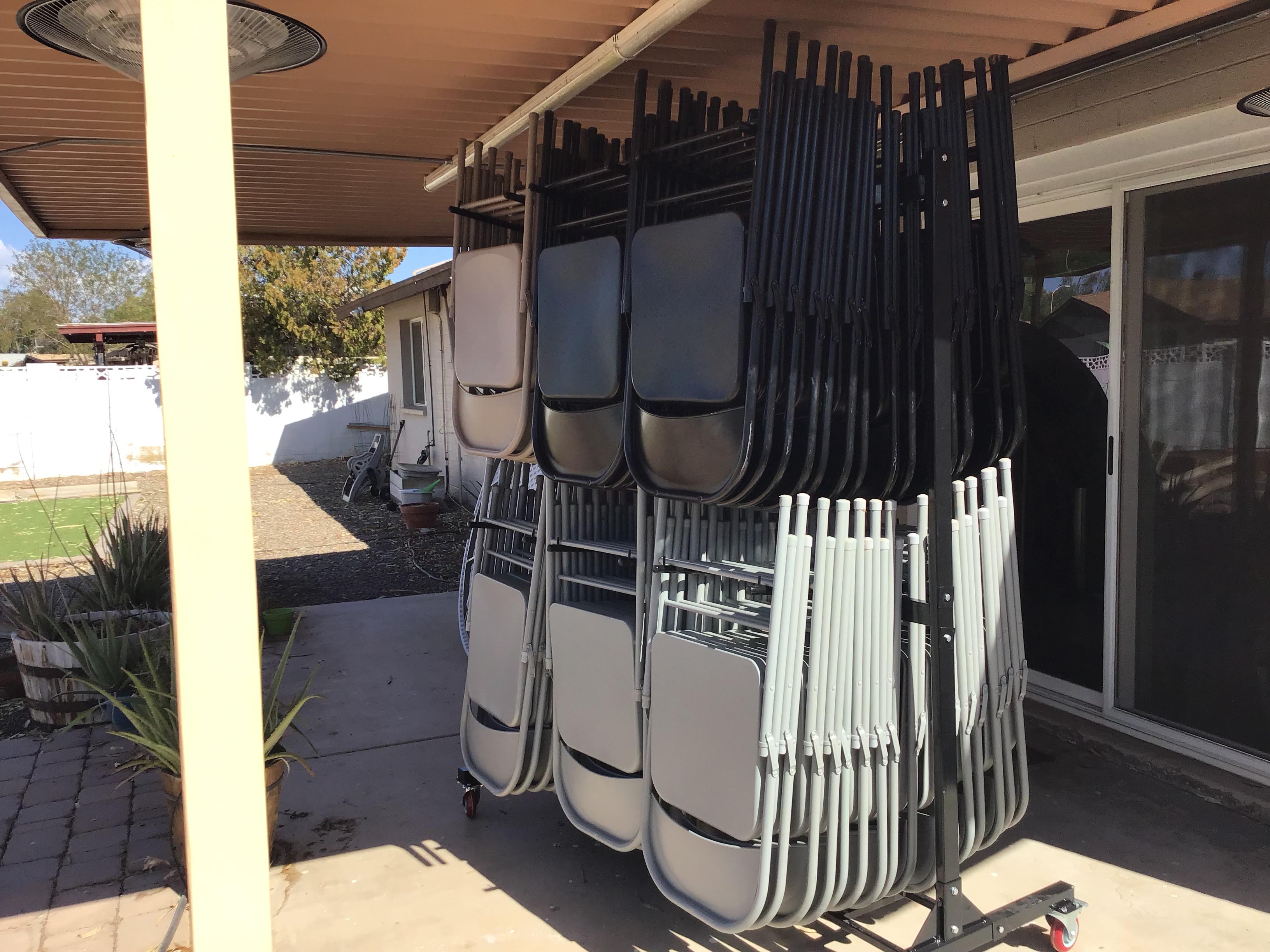 folding chairs (steel, black)