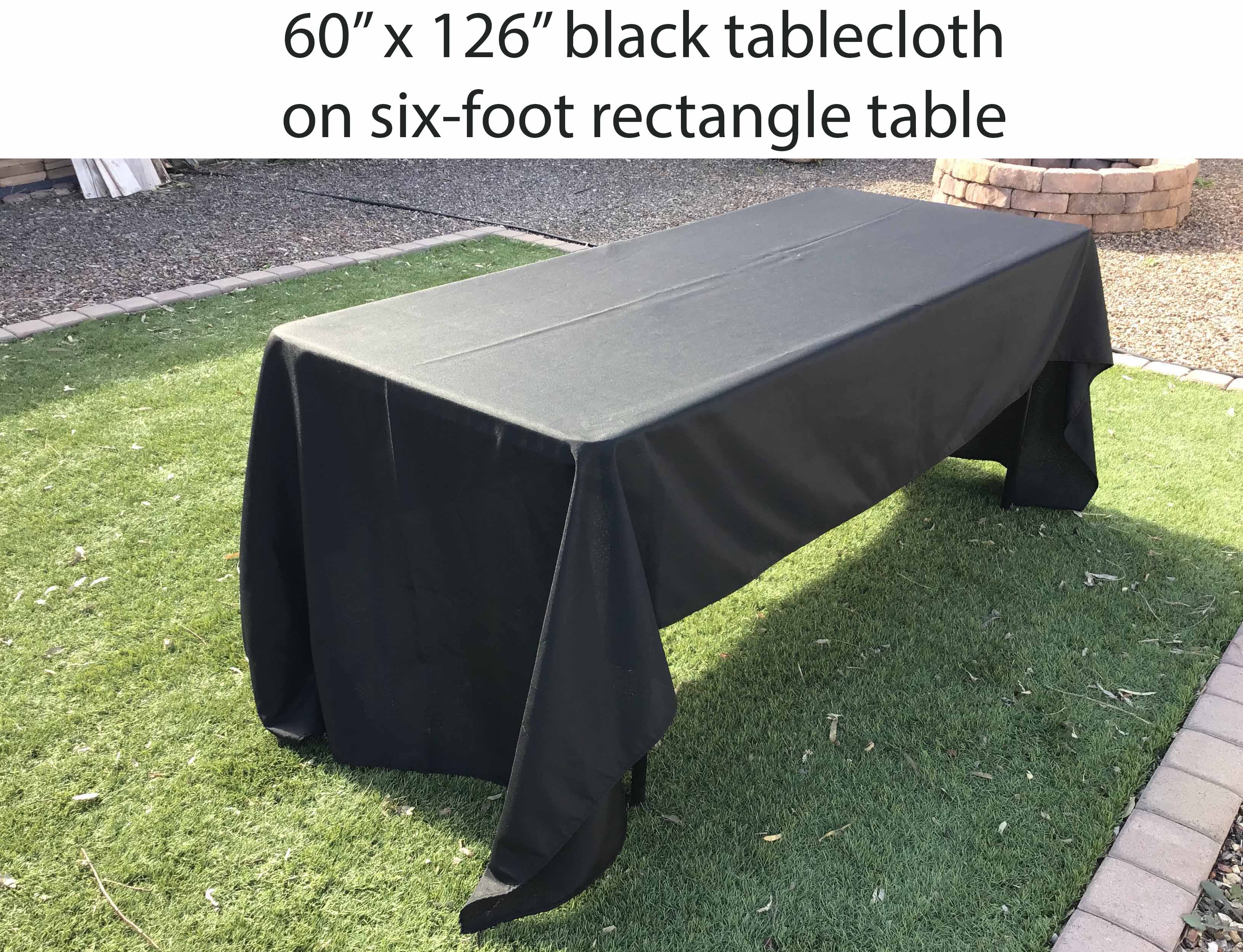 rectangle tablecloths (black) - 60 x 126
