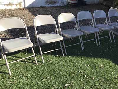 folding chairs (steel, beige)