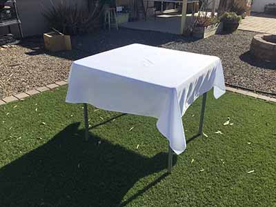 square tablecloths (white) - 54