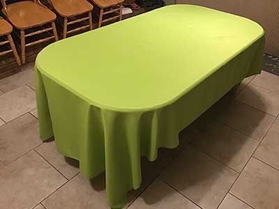 rectangle tablecloths (lime green sage) - 60 x 126