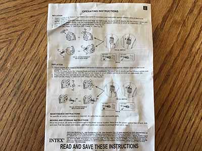 electric pump (quick fill; Intex)